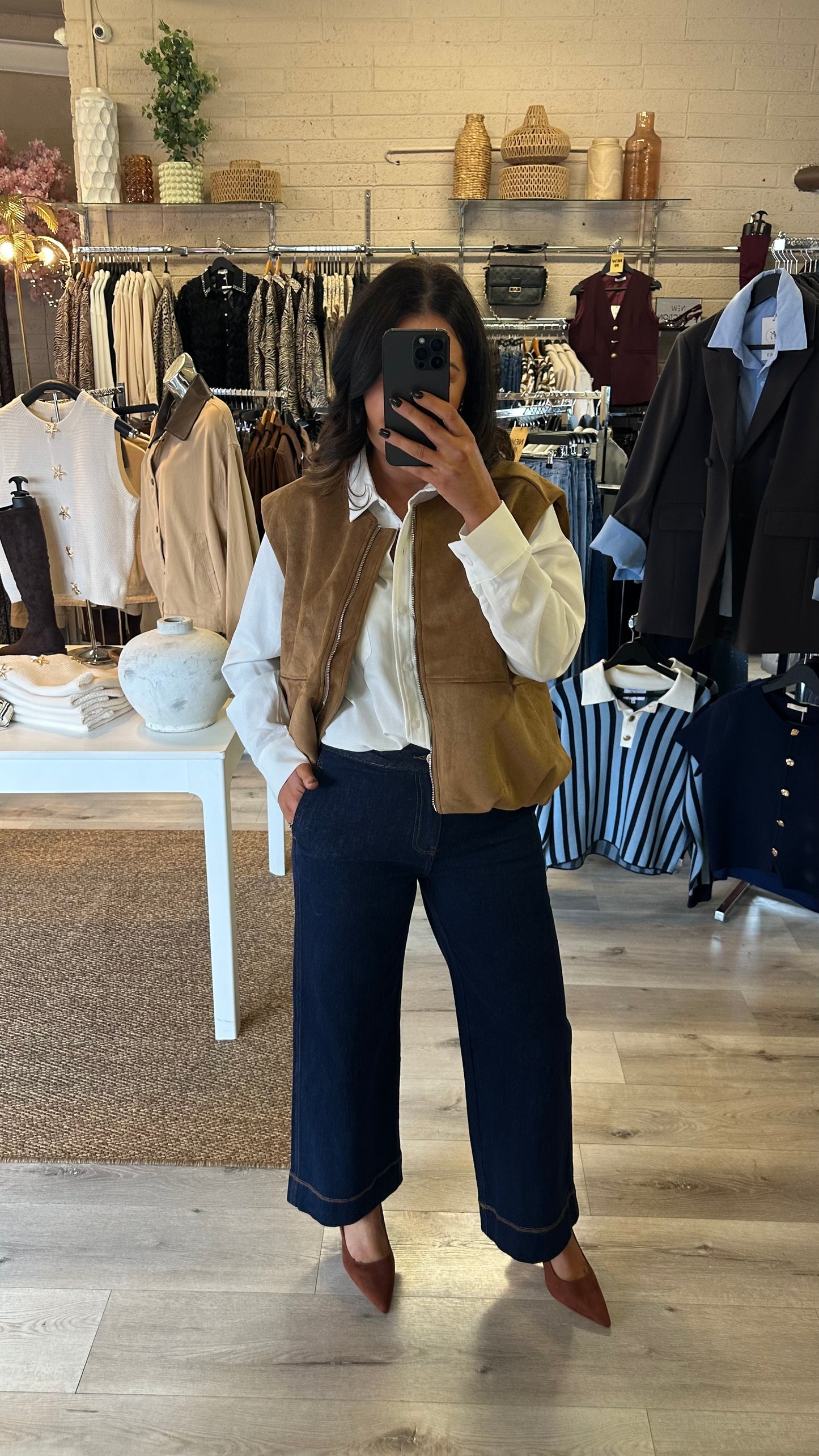 Camel Suedette Gilet