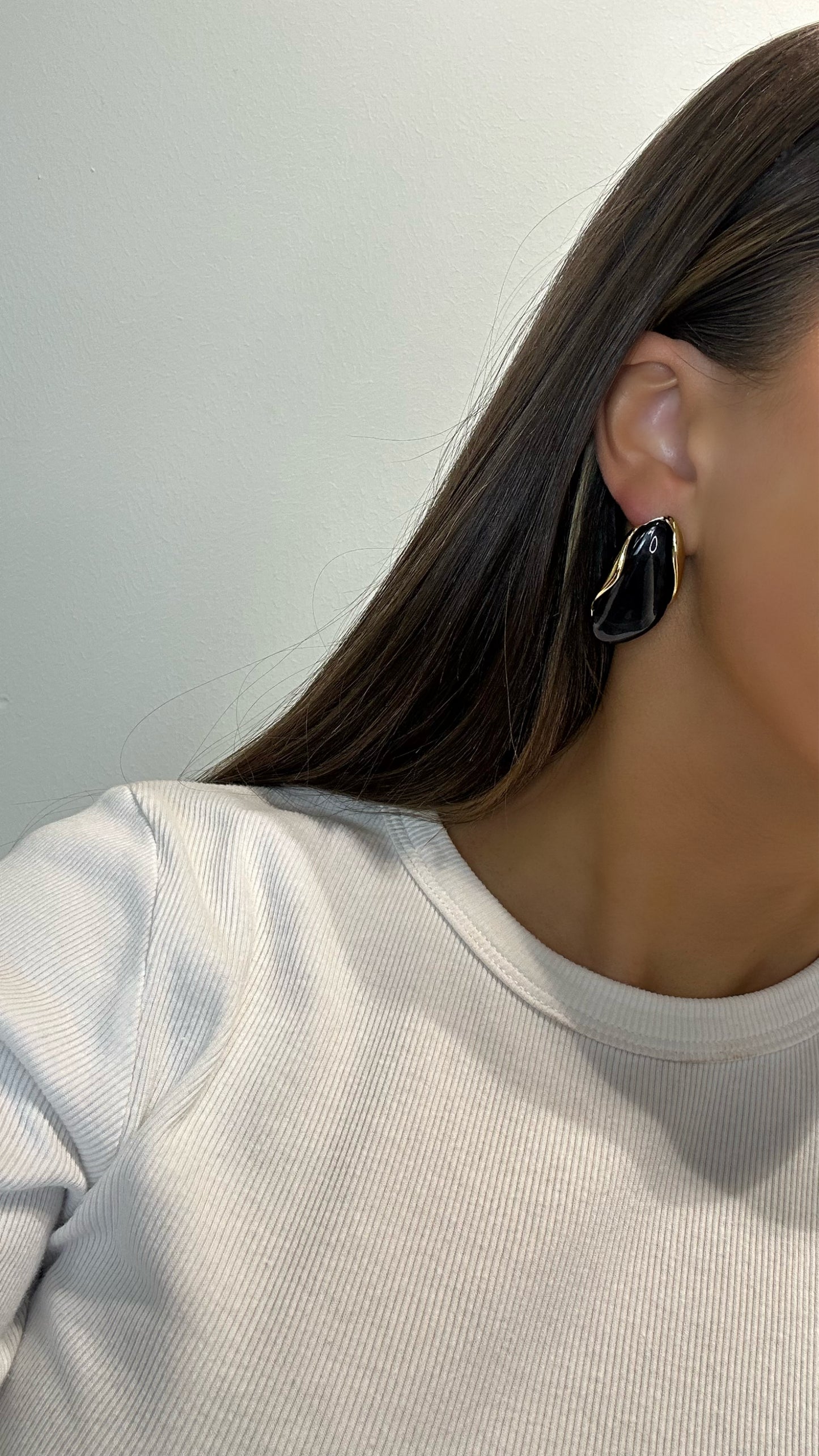 Amara-Black & Gold Earrings
