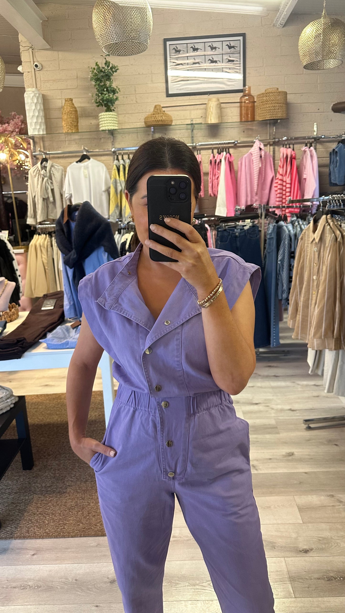Lilac Denim Jumpsuit