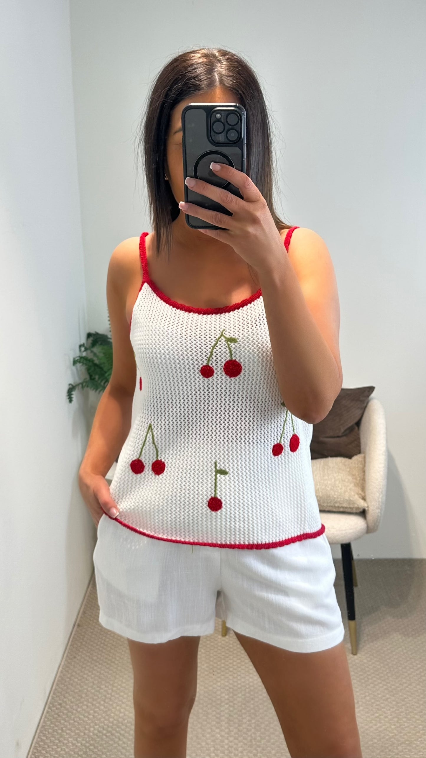 Cherry Crochet Top