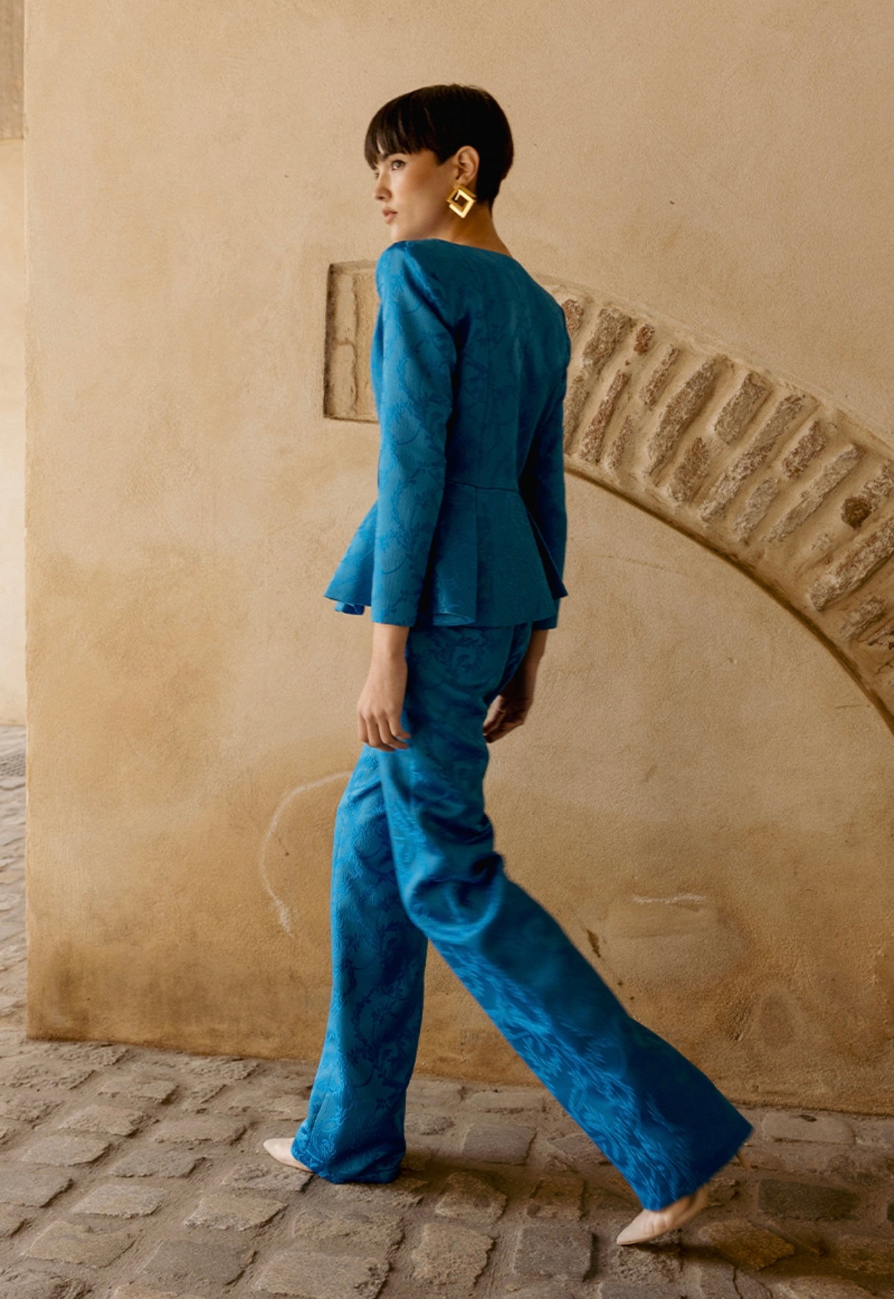 Renee Blue Pattern Suit