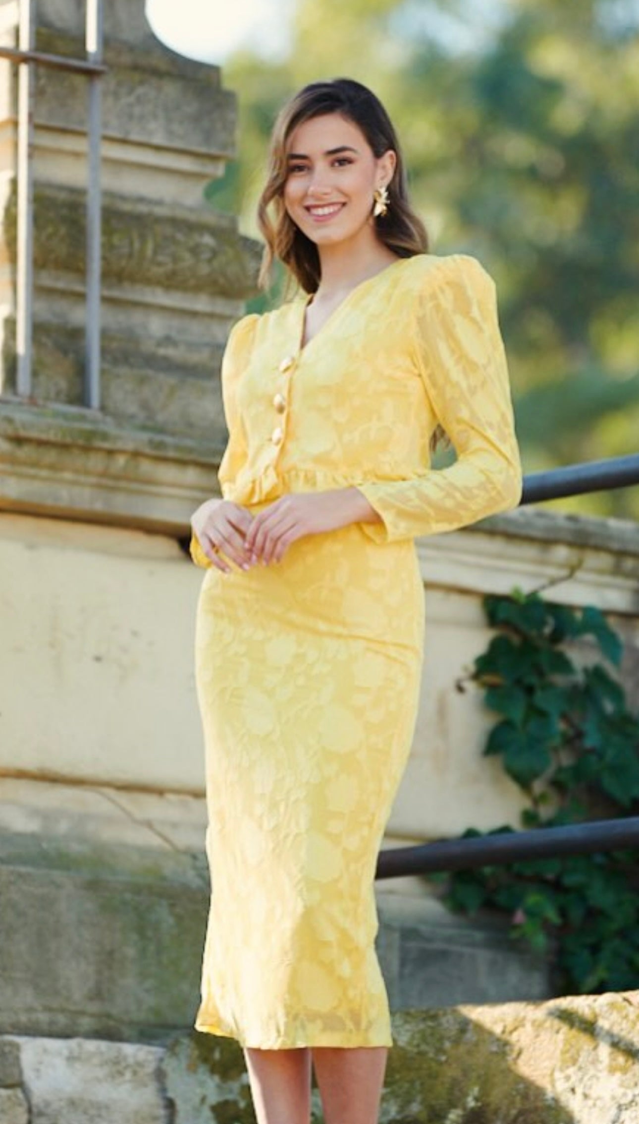 Sahara Yellow Top & Skirt Set