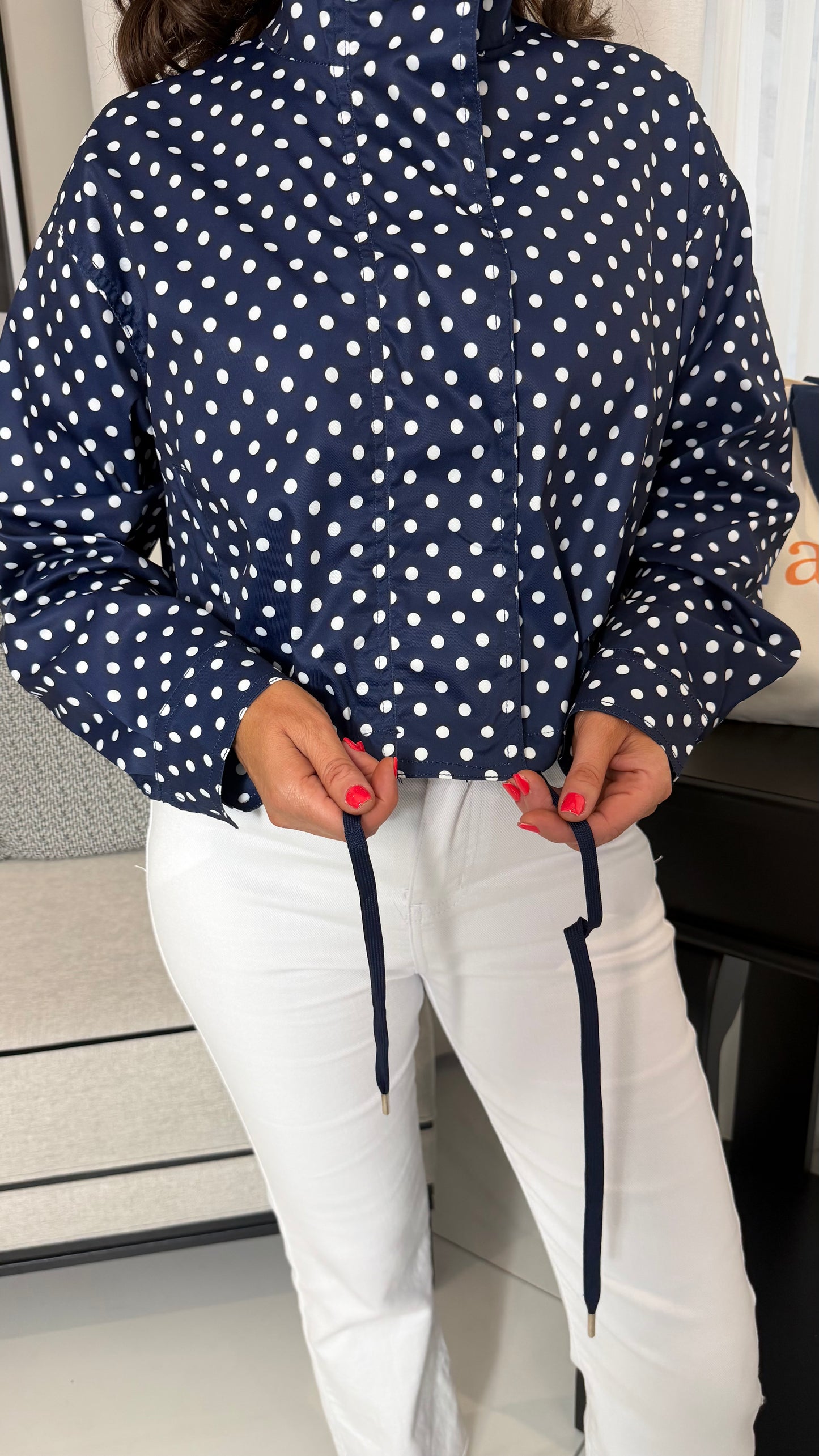 Navy Polka Dot Jacket