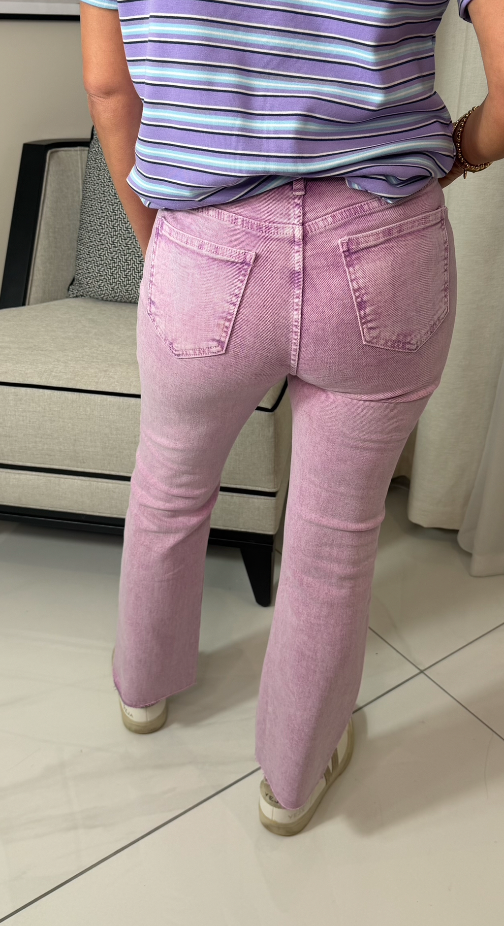 Lilac Cropped Jeans