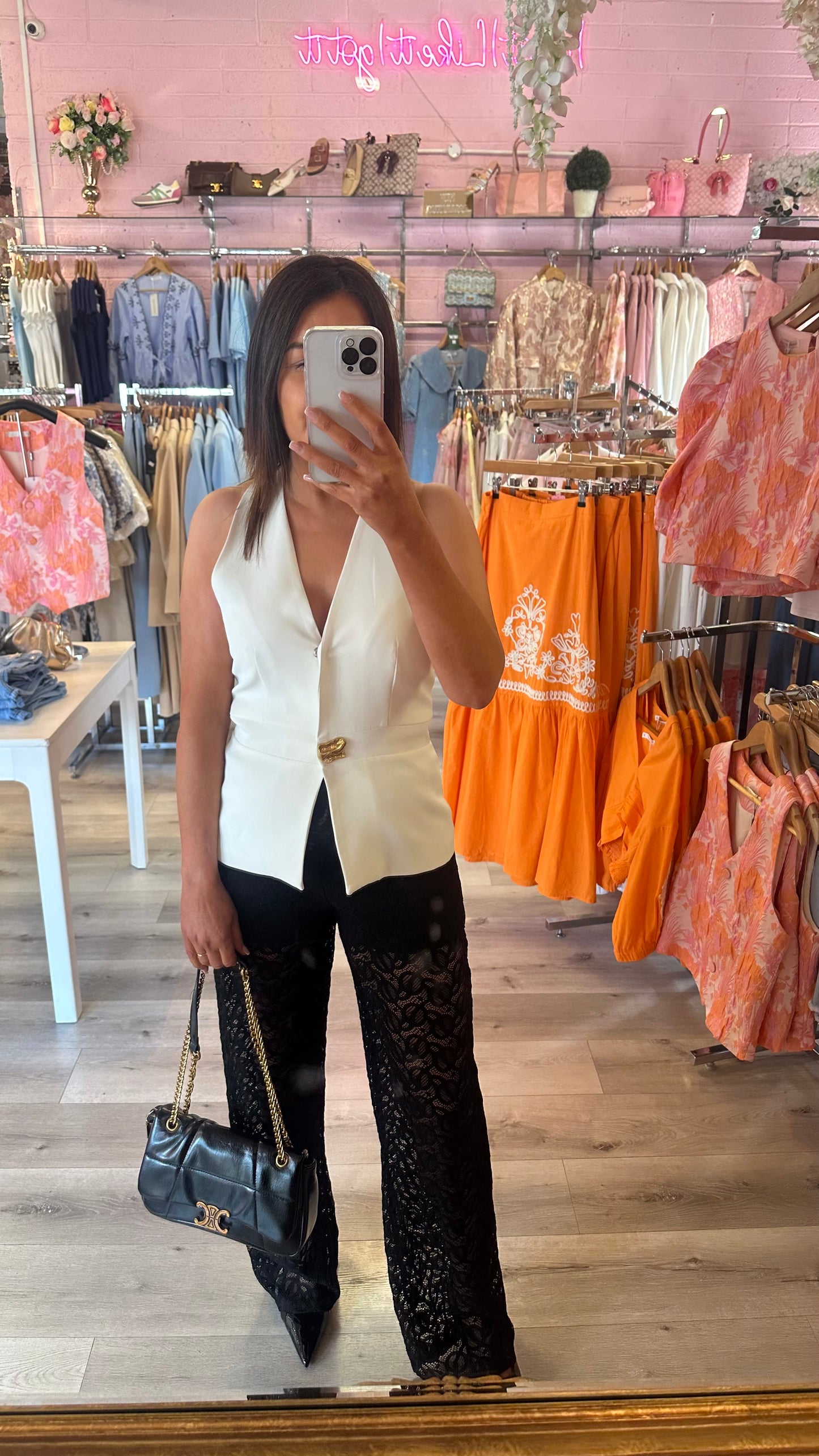 Black Lace Trousers