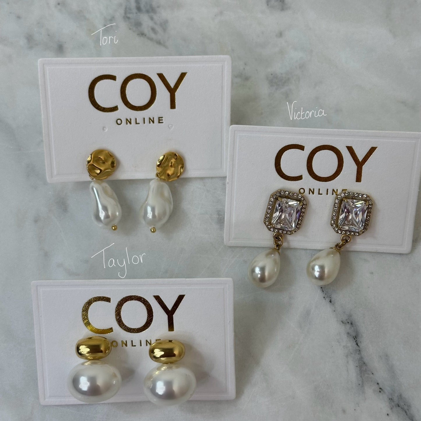 Taylor- Gold & Pearl Stud