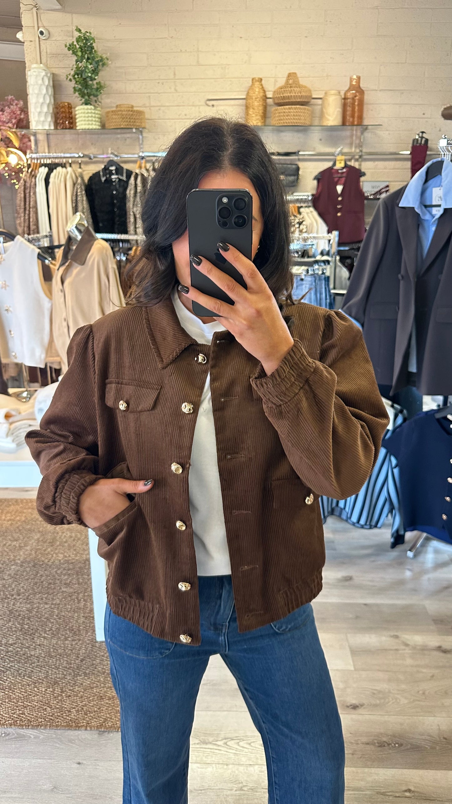 Chocolate Brown Corduroy Jacket
