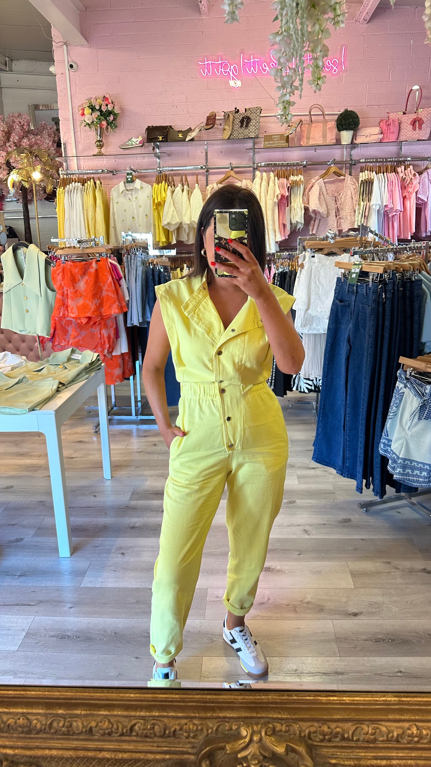 Lemon Denim Jumpsuit