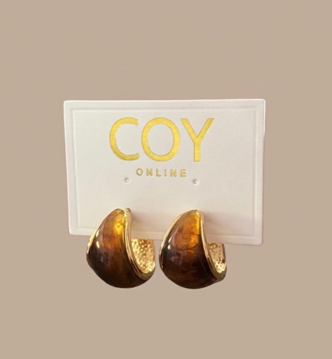 Sienna Amber Stone Earrings