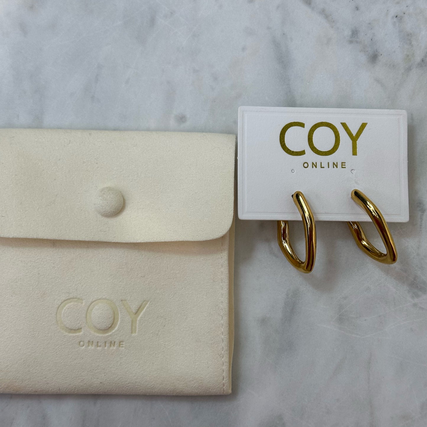 Ari- Irregular Gold Hoop