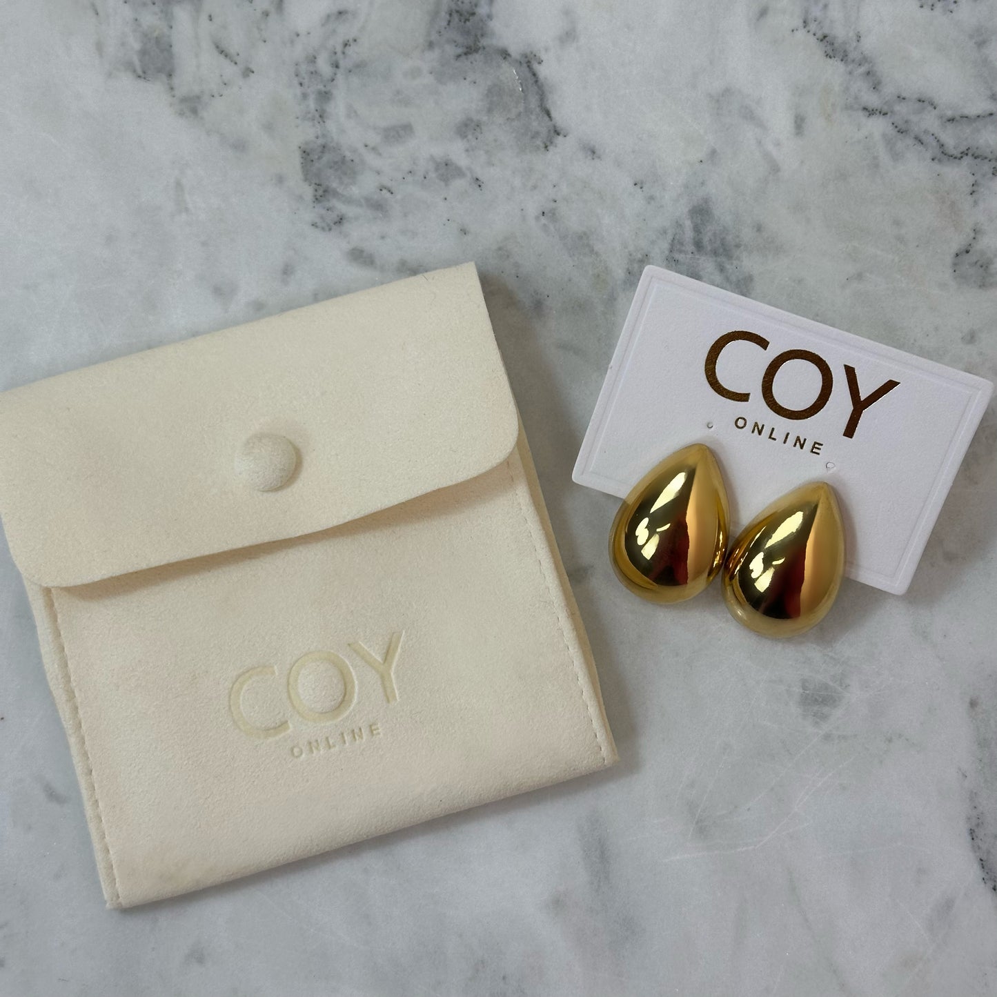Tess-Gold Teardrop Earrings