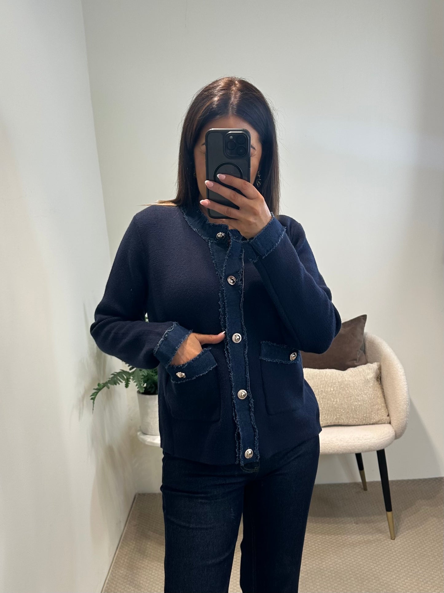 Navy & Denim Cardigan