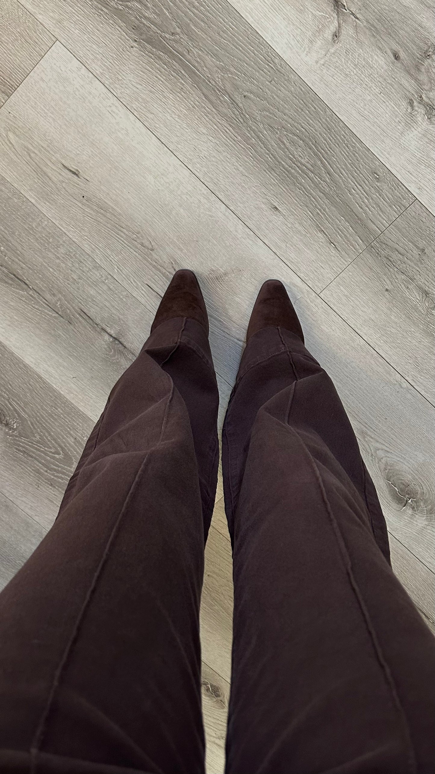 Chocolate Brown Straight-Leg Jeans