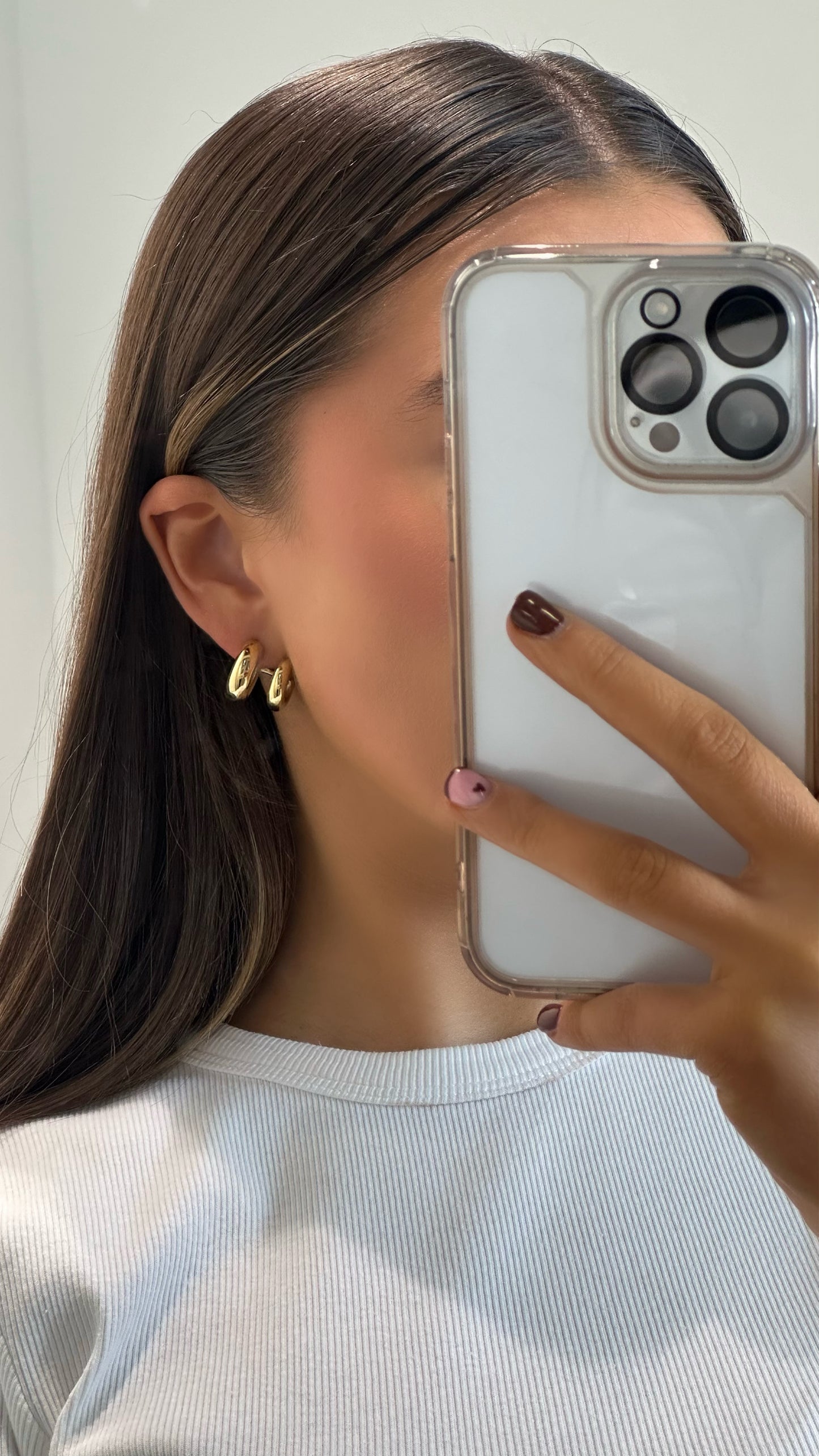 Gold Double Hoop Illusion