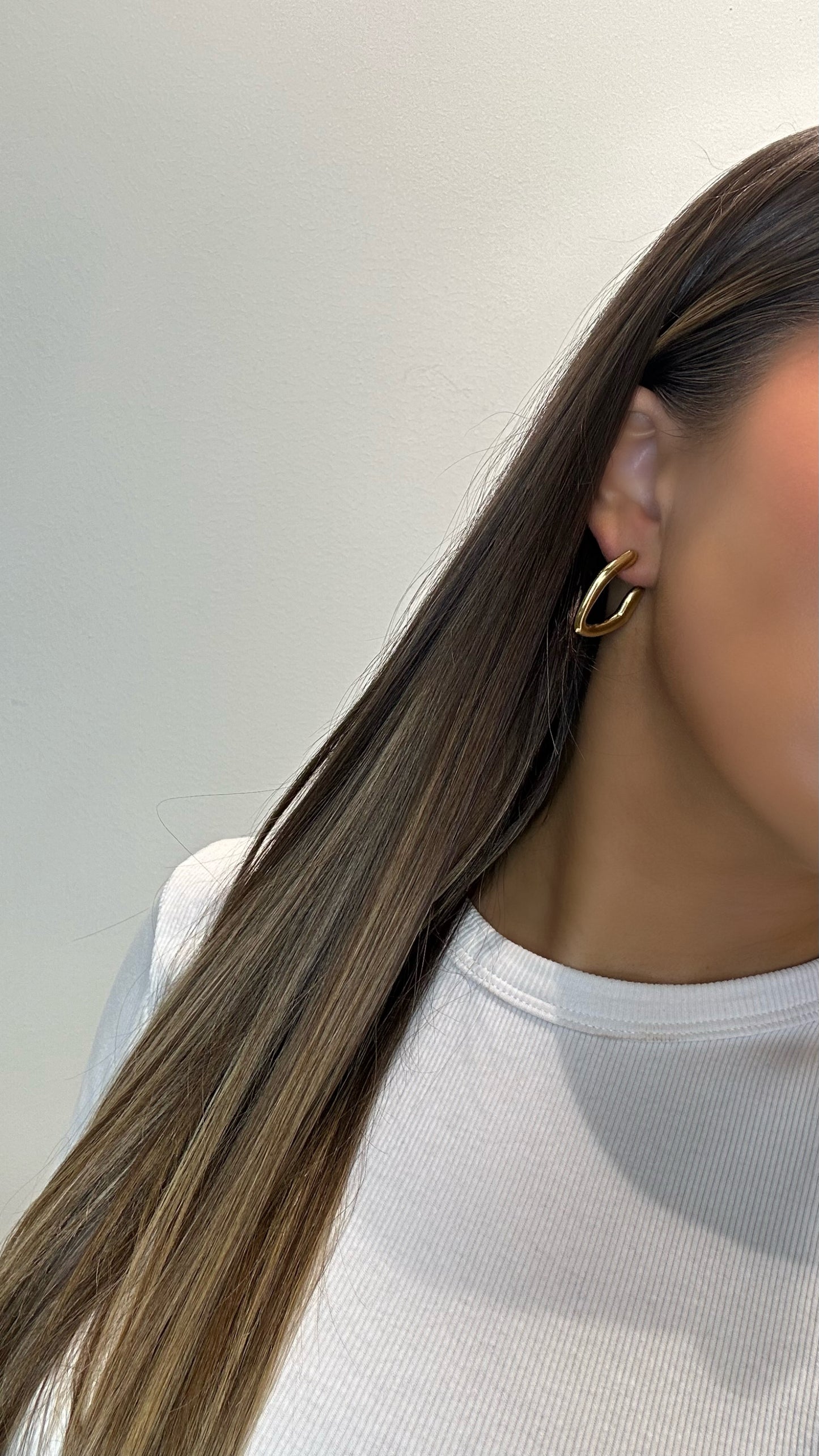 Ari- Irregular Gold Hoop