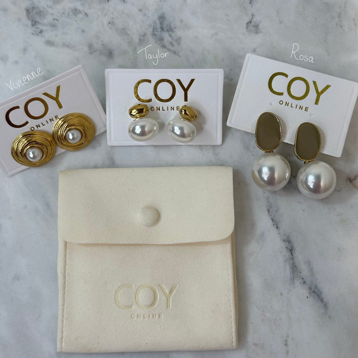 Taylor- Gold & Pearl Stud