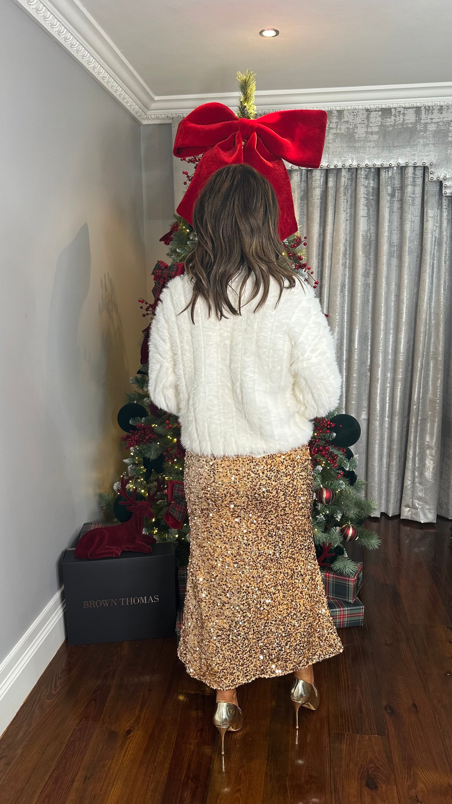 Gold Sequin Skirt
