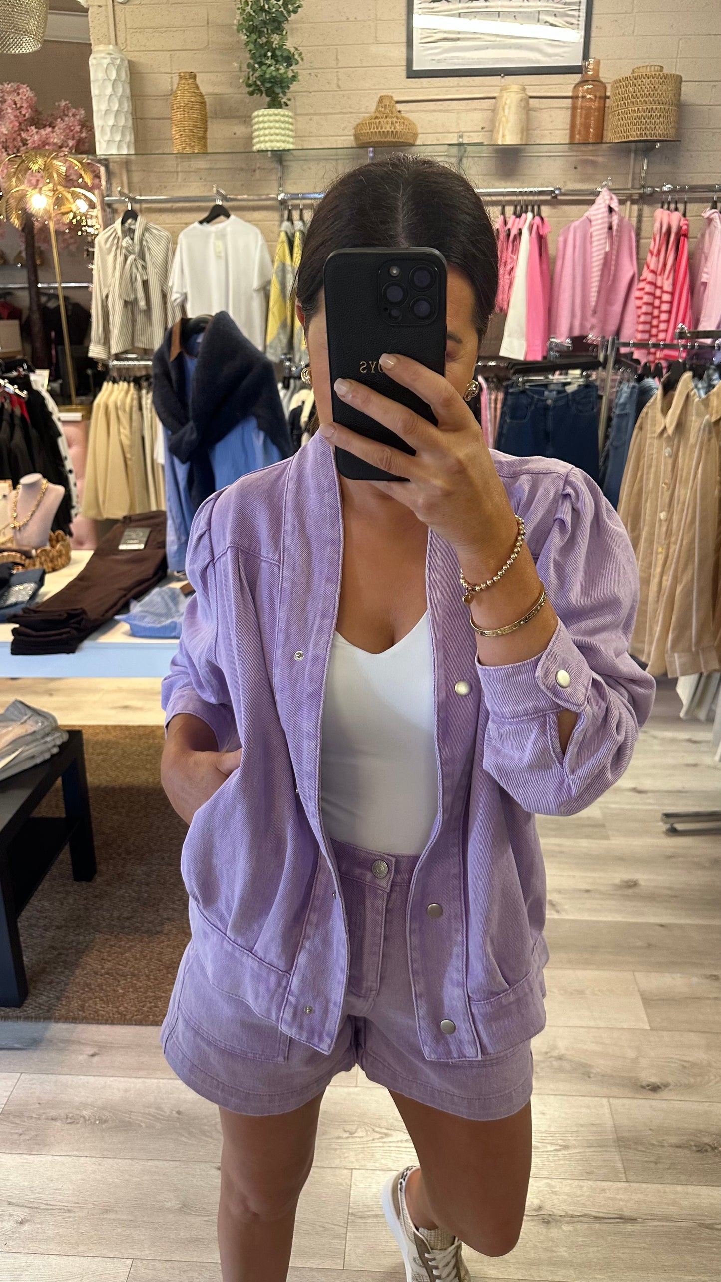 Lilac Denim Jacket