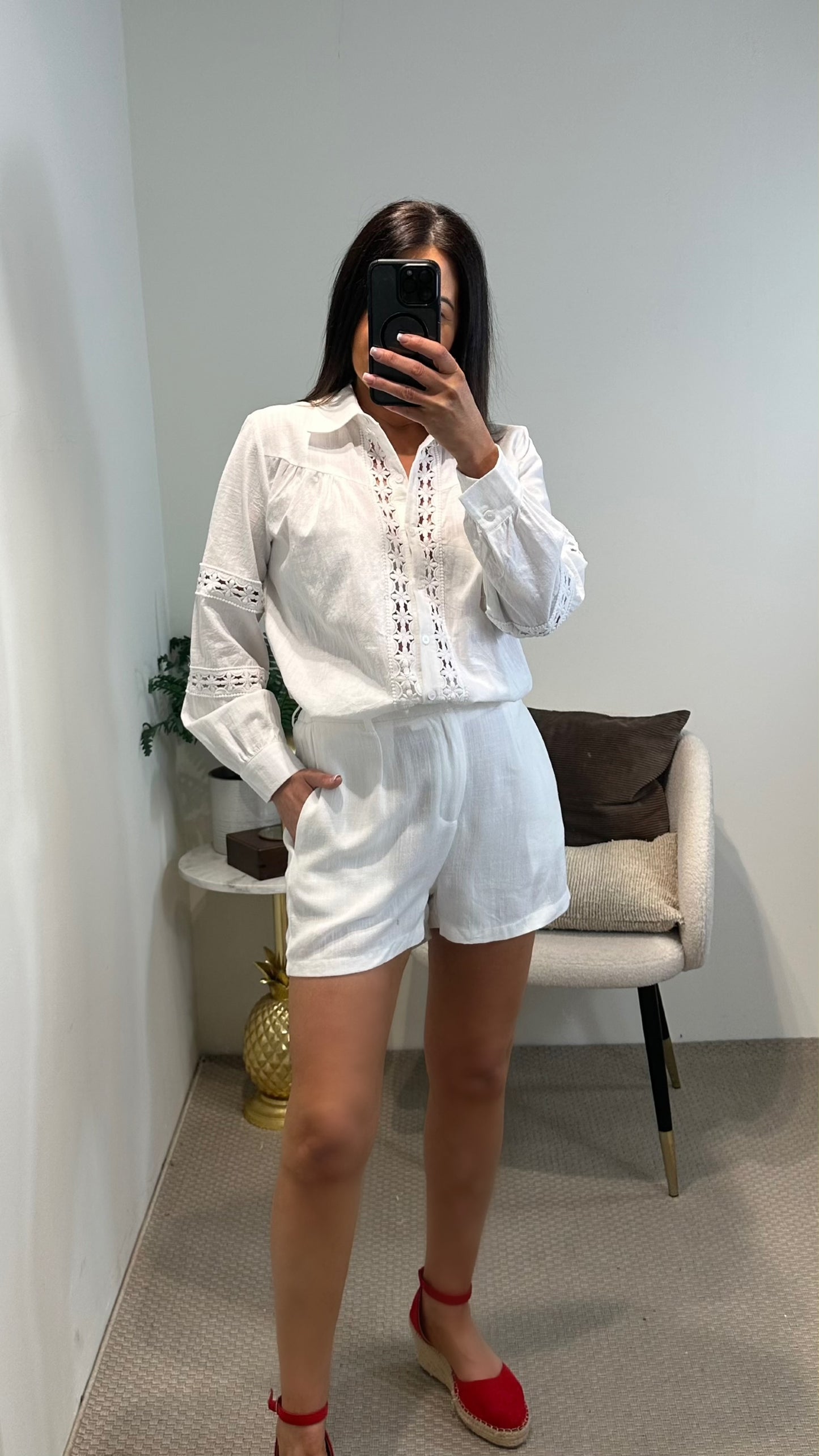White Detail Blouse