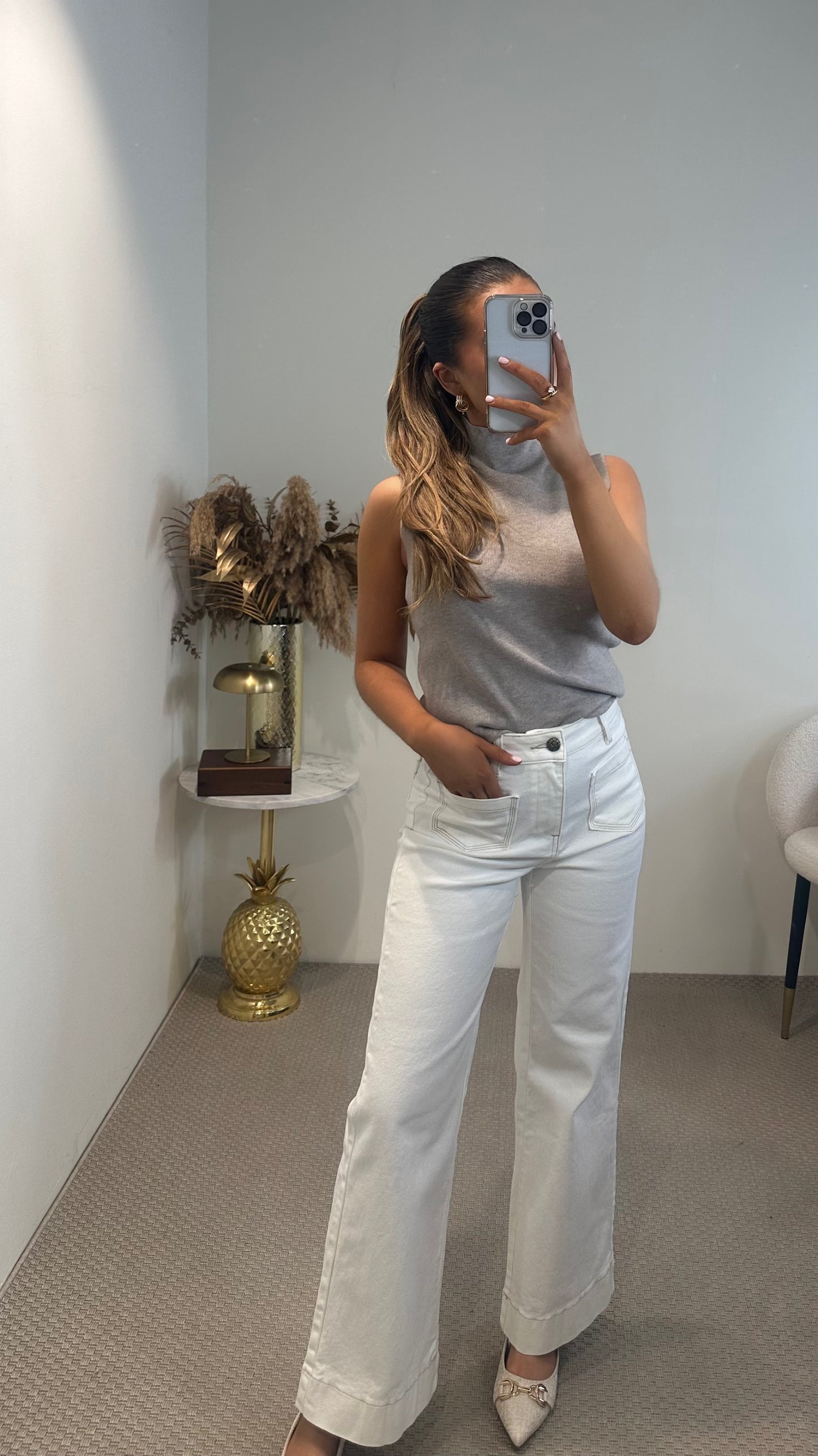 Off-White Petite Wide-leg Jeans