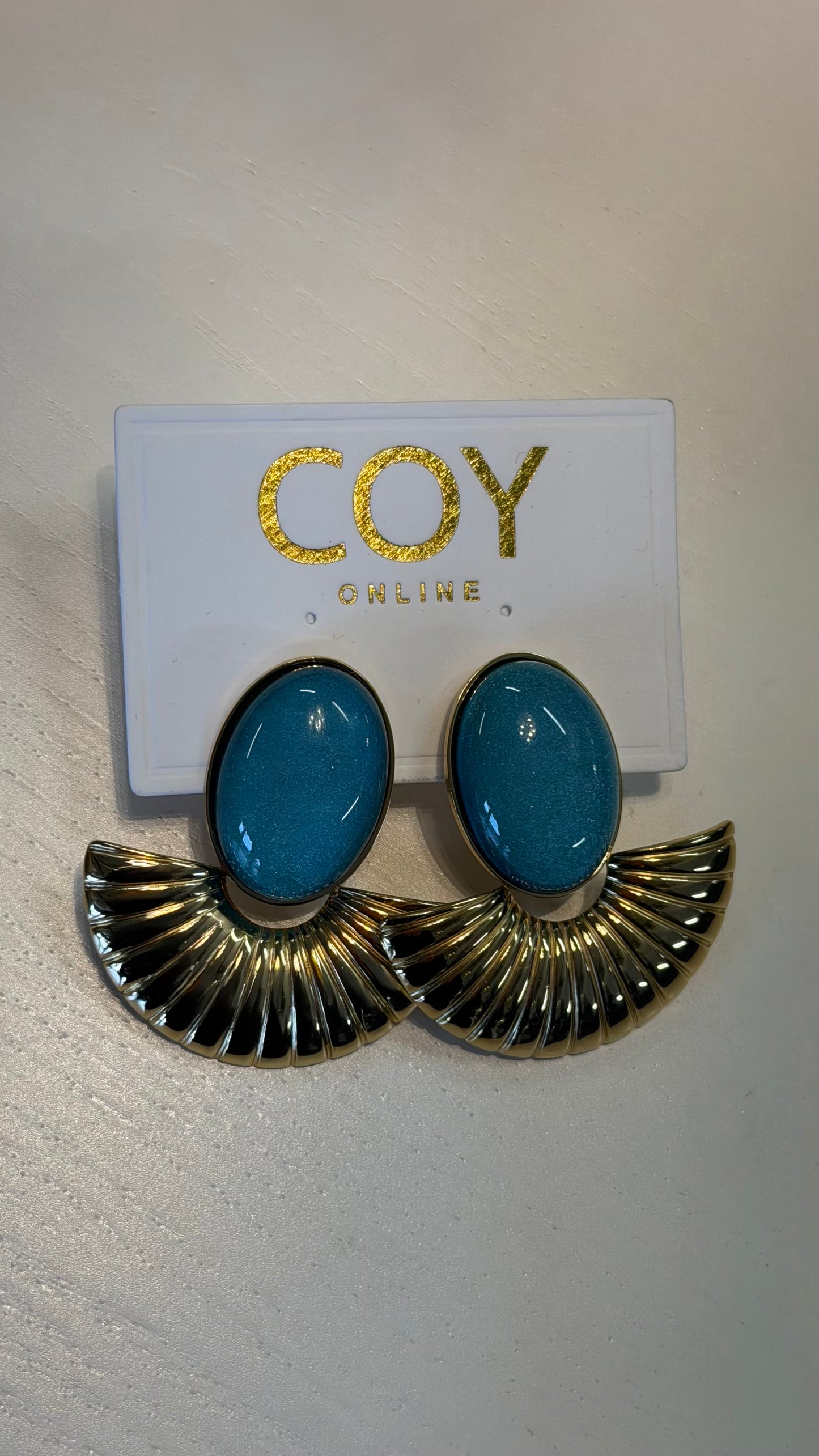 Teal Stone Earrings