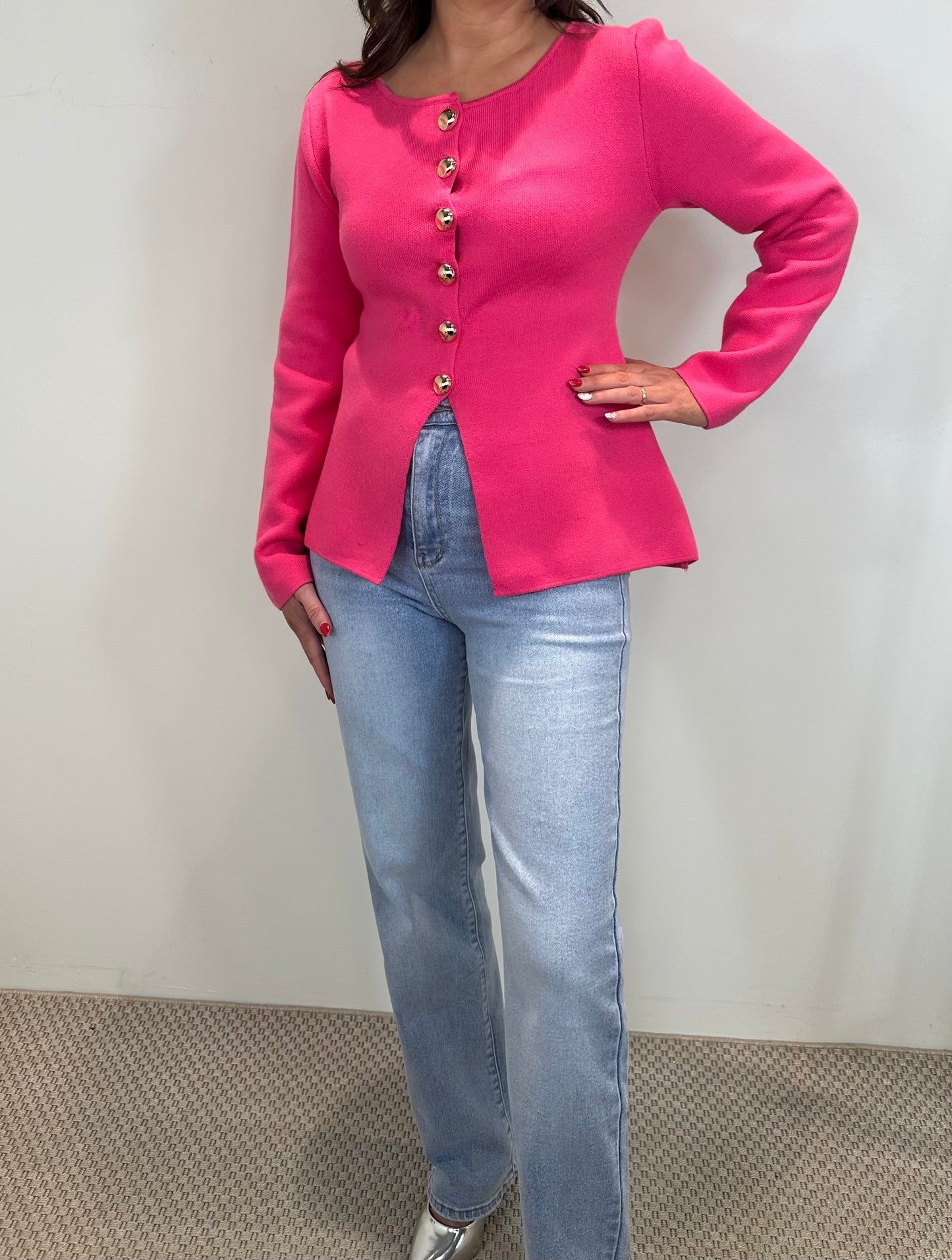 Fuchsia Pink Cardigan