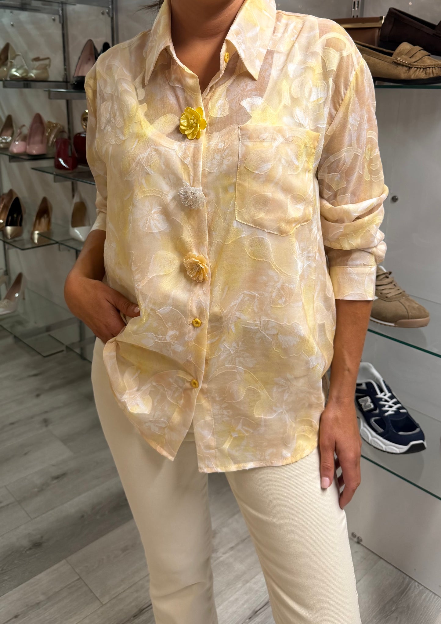 Yellow Sheer Blouse