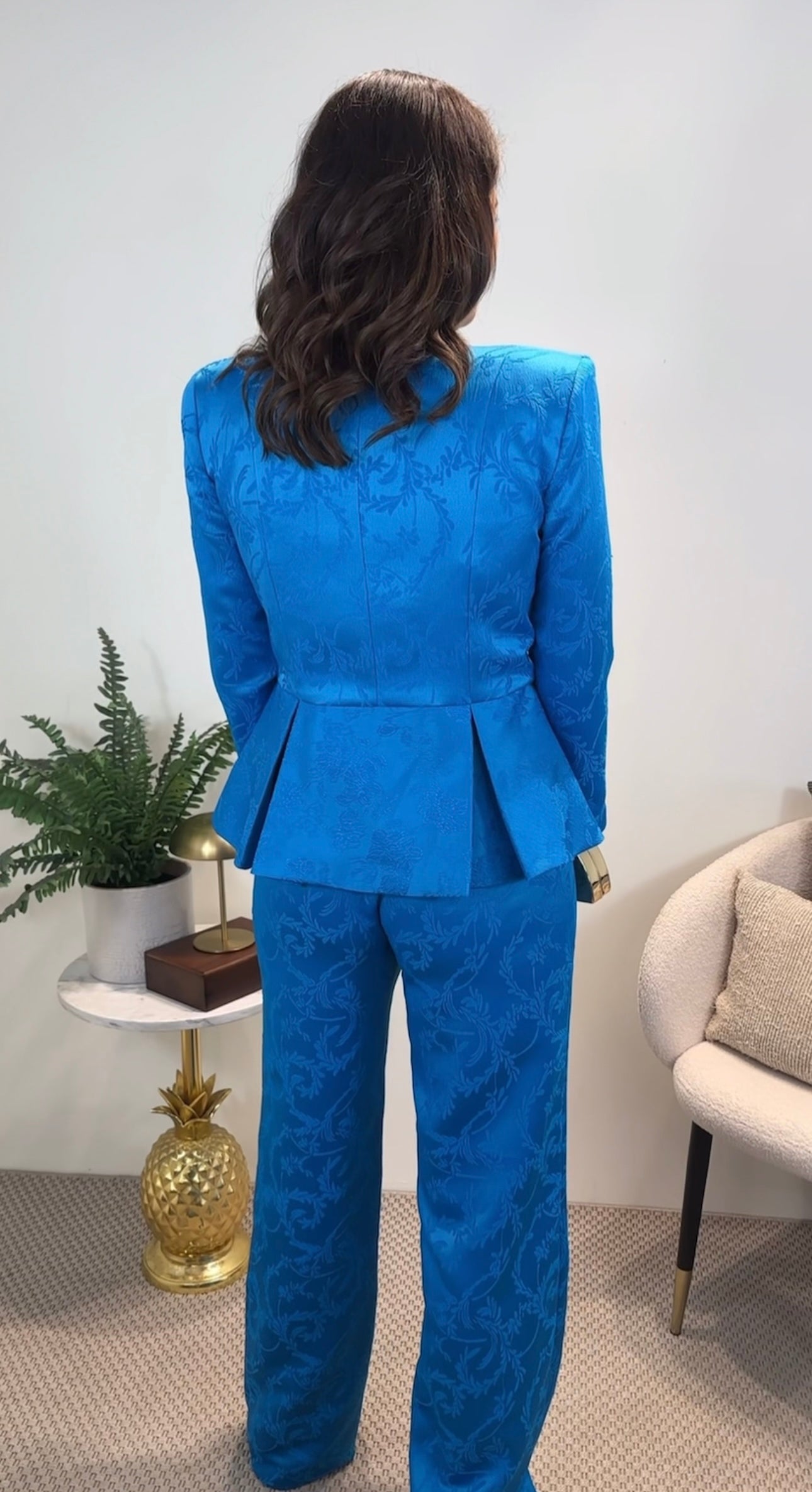 Renee Blue Pattern Suit