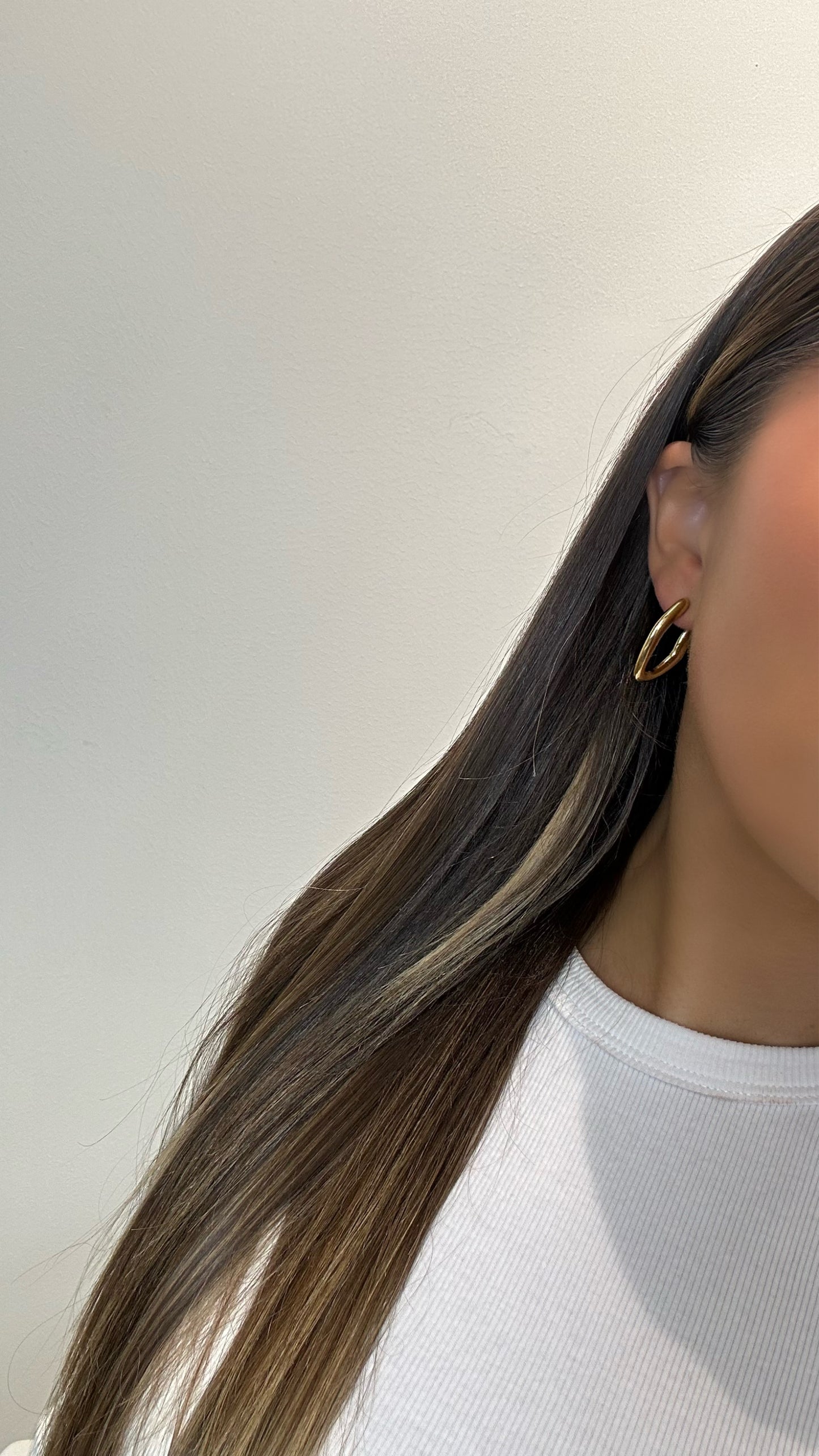 Ari- Irregular Gold Hoop