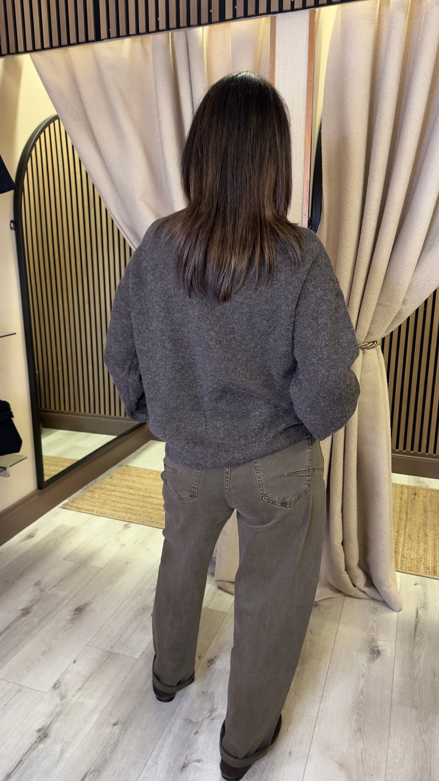 Brown Mink Barrel Jeans