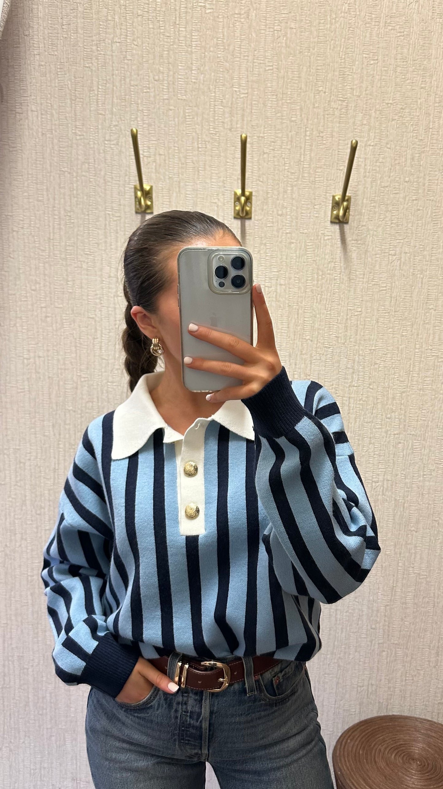Navy & Blue Rugby Knit