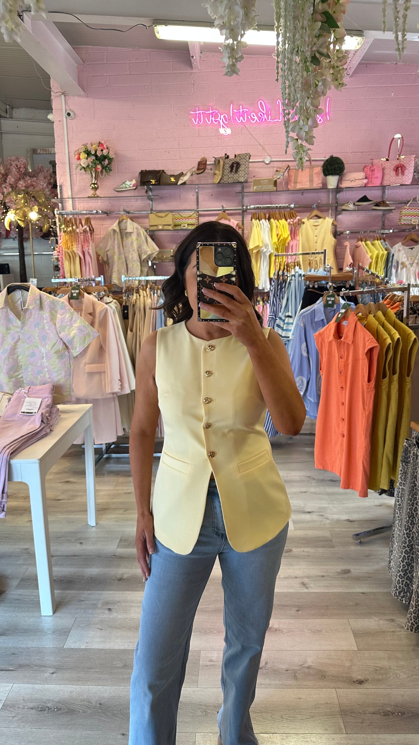 Lemon Longline Waistcoat