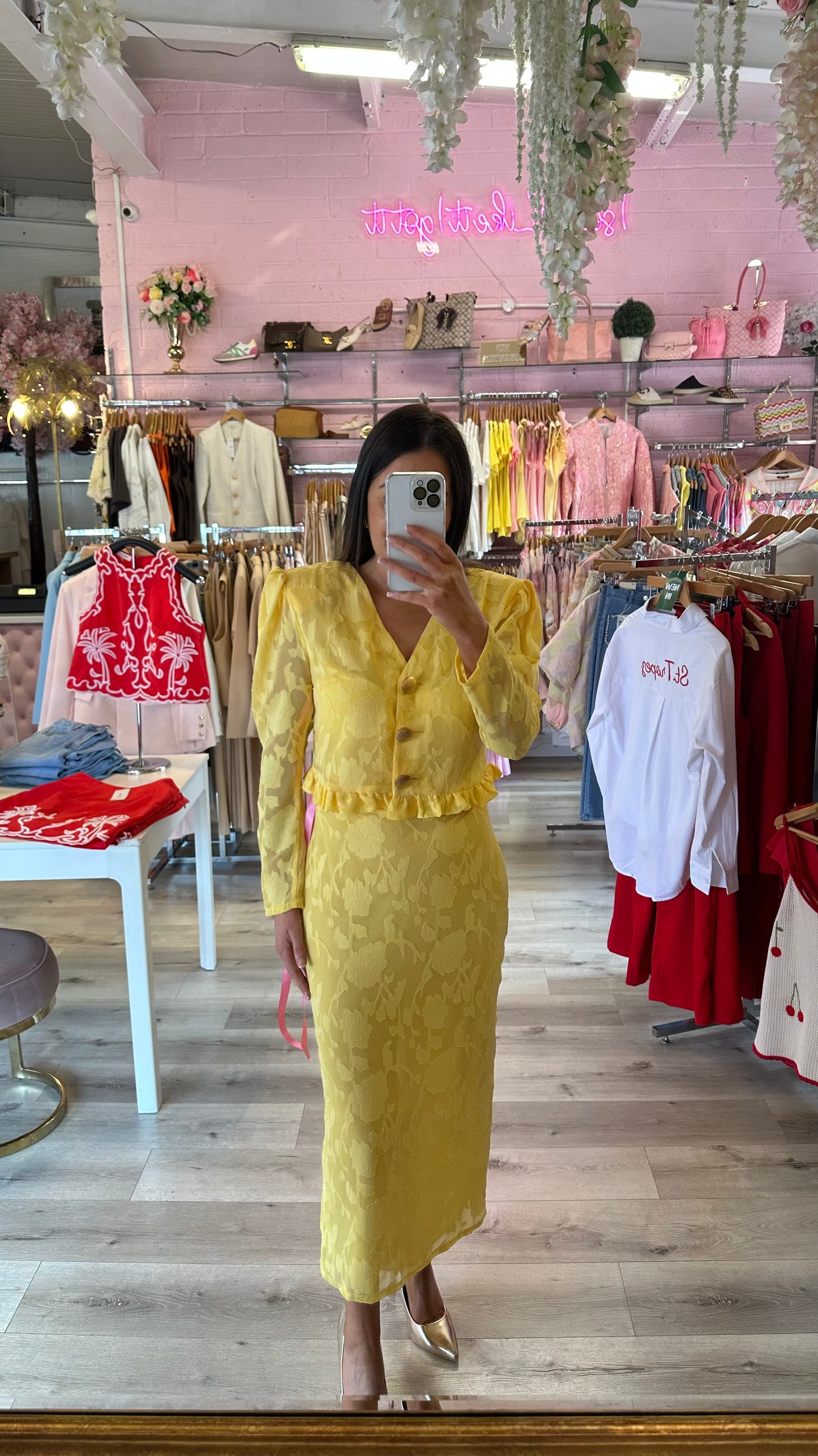 Sahara Yellow Top & Skirt Set