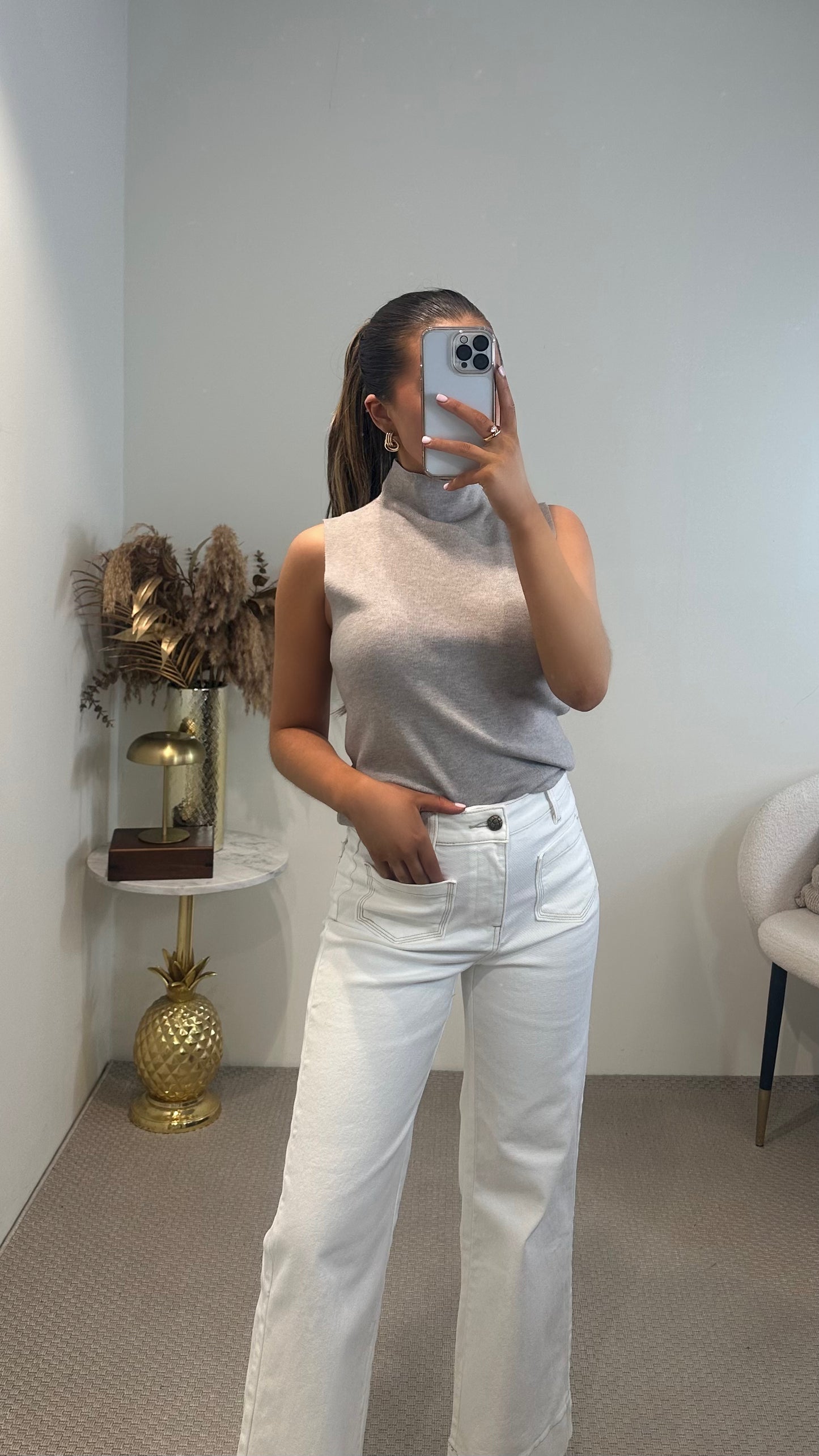 Off-White Petite Wide-leg Jeans