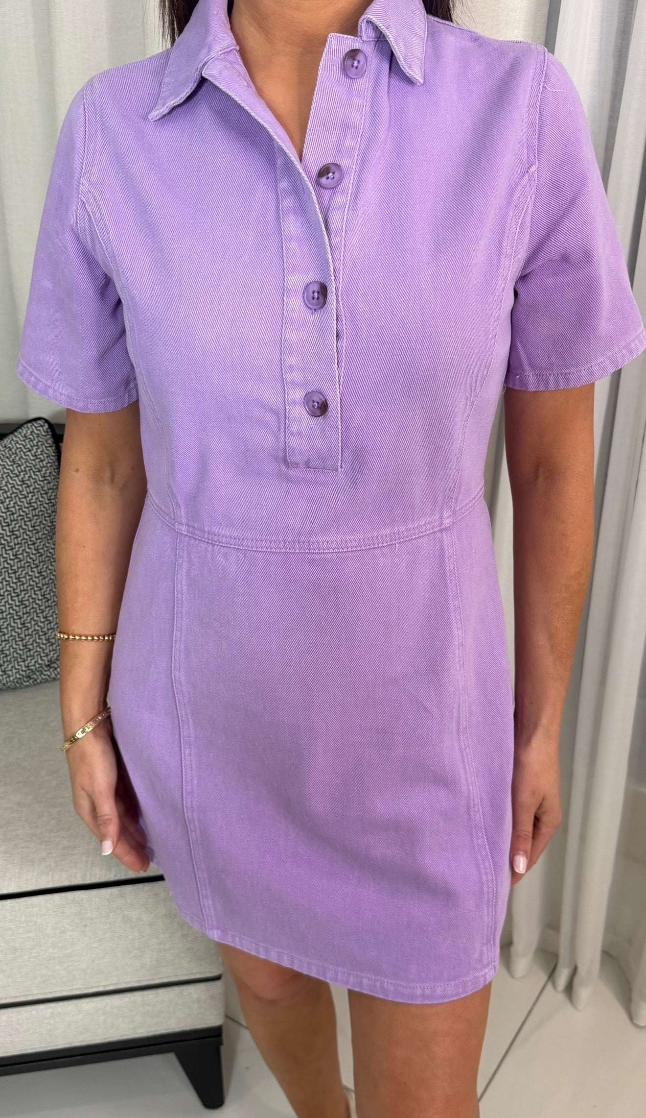 Lilac Denim Dress