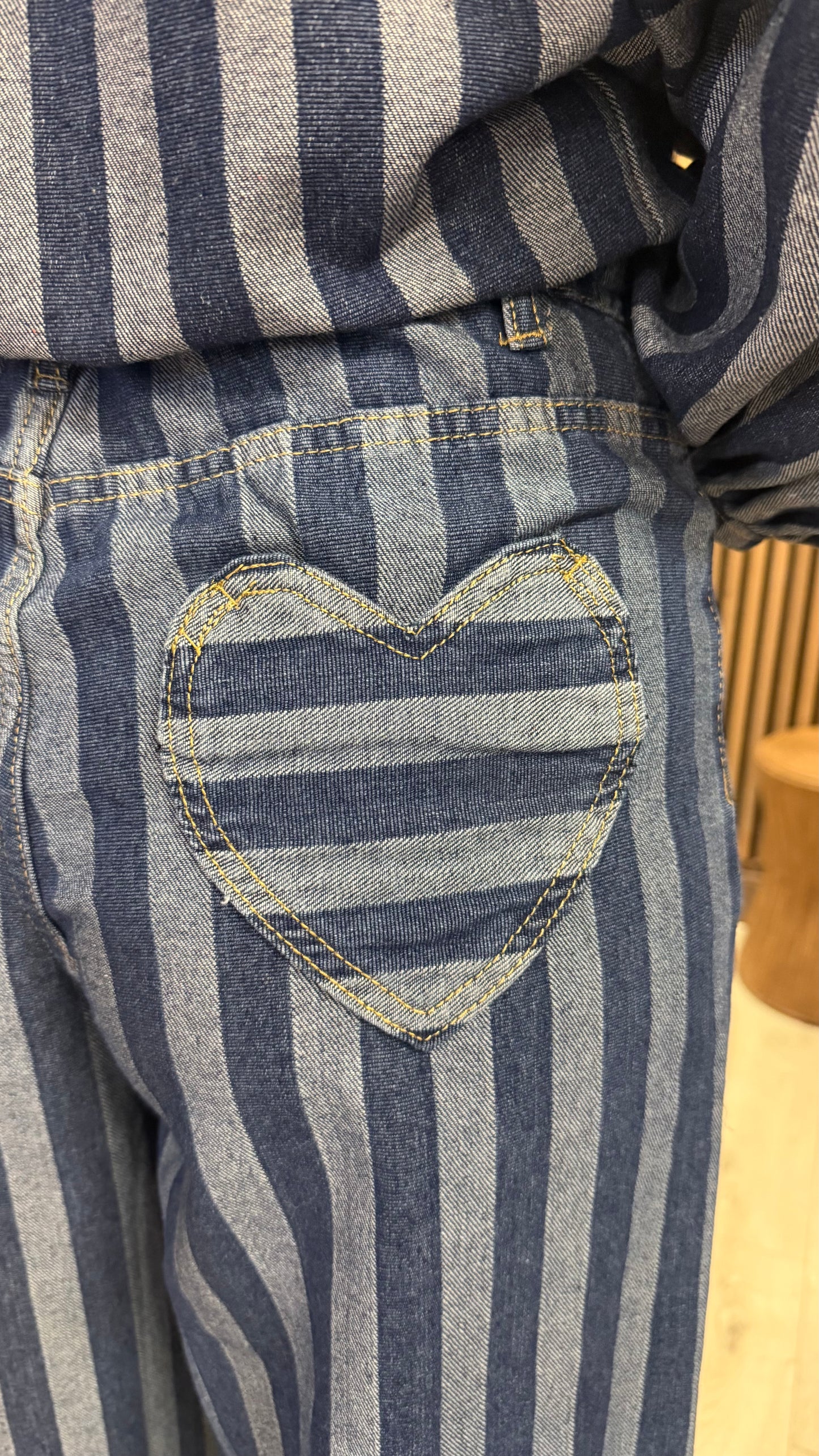 Denim Striped Jeans