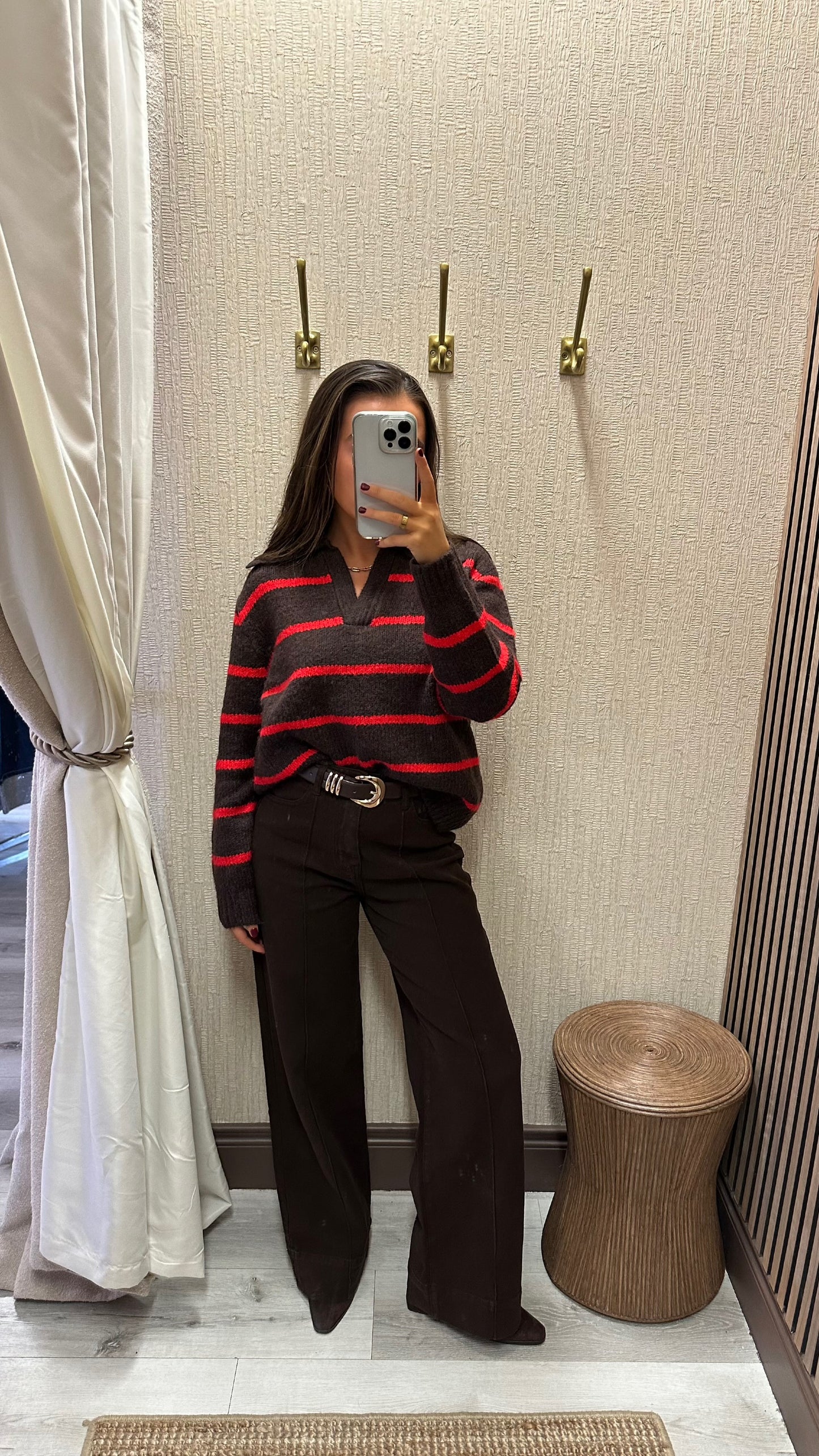 Chocolate Brown Straight-Leg Jeans
