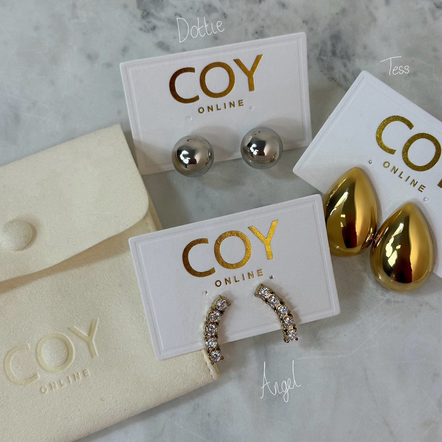 Tess-Gold Teardrop Earrings