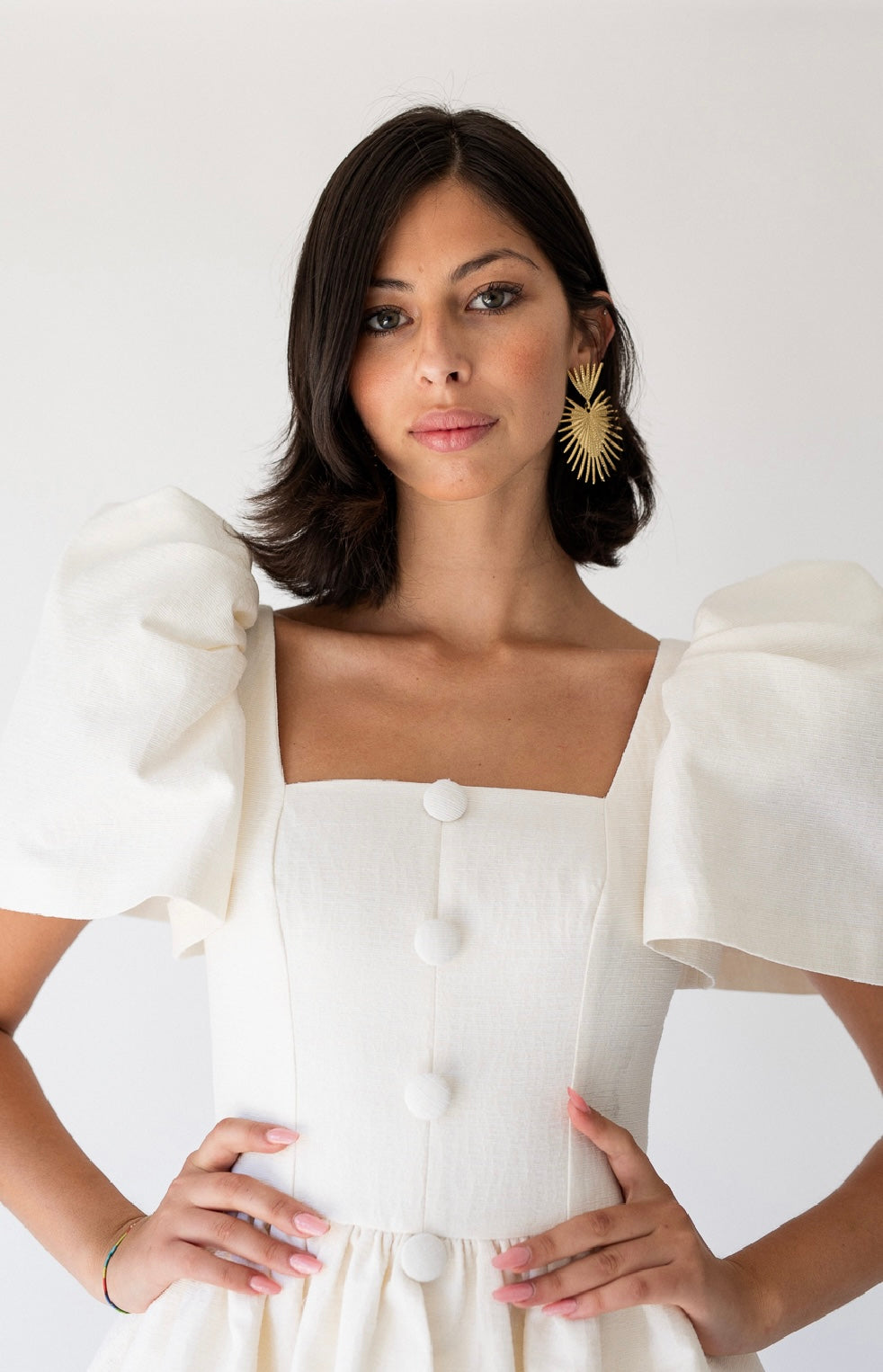 Luxe Ivory Peplum Dress