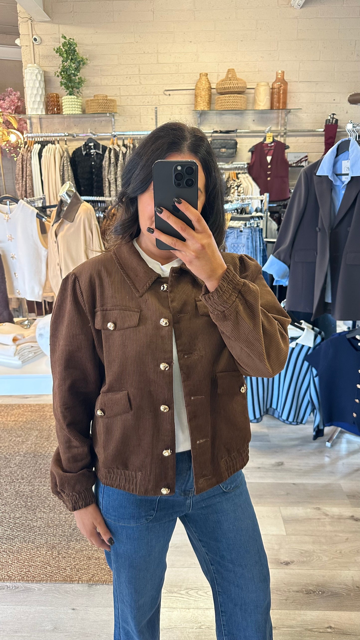 Chocolate Brown Corduroy Jacket