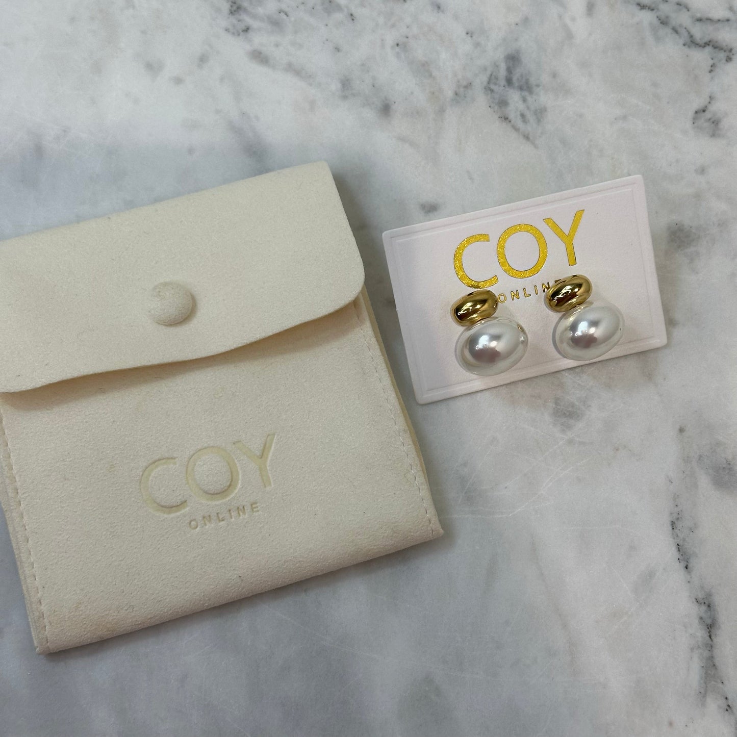 Taylor- Gold & Pearl Stud