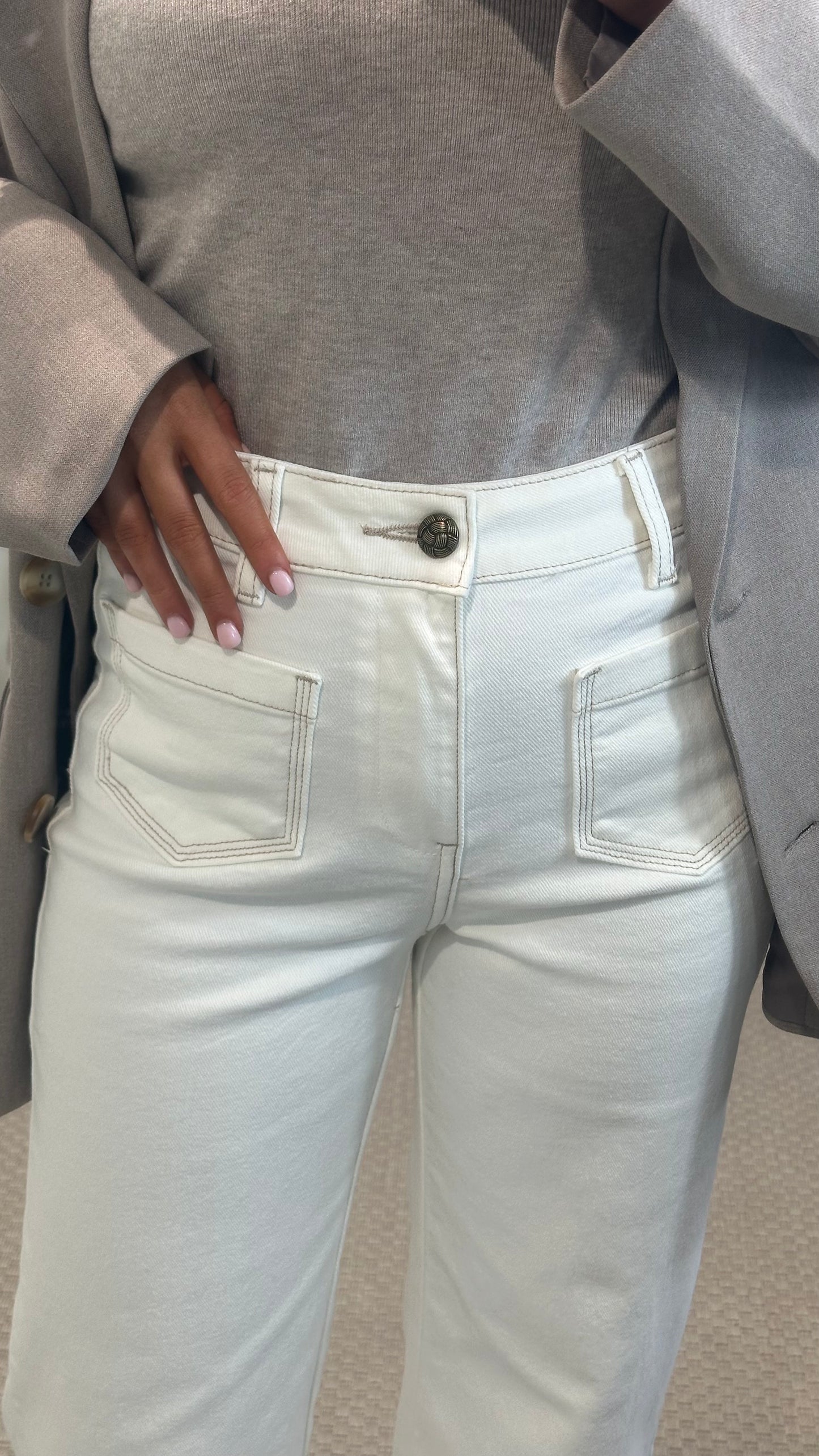 Off-White Petite Wide-leg Jeans