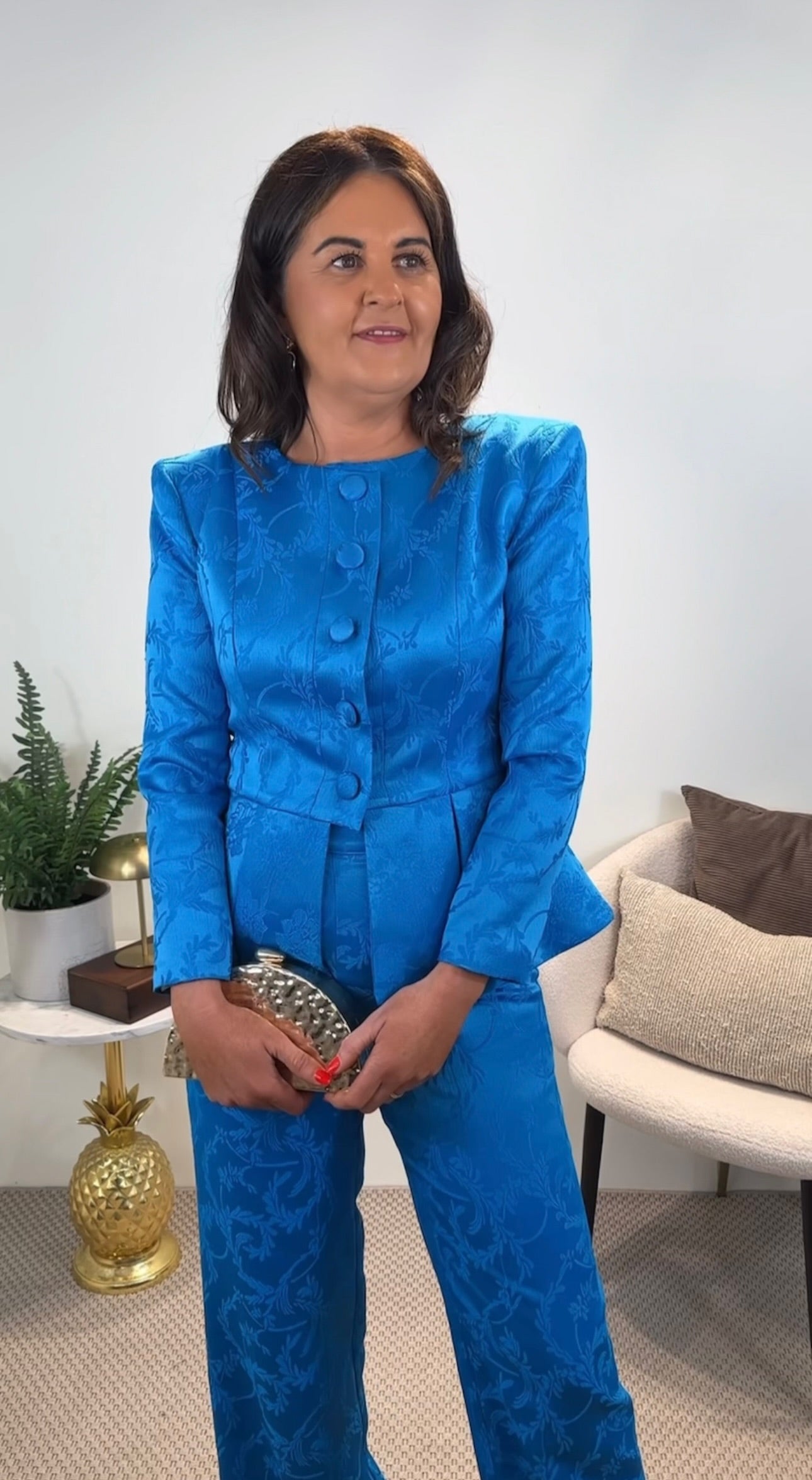 Renee Blue Pattern Suit