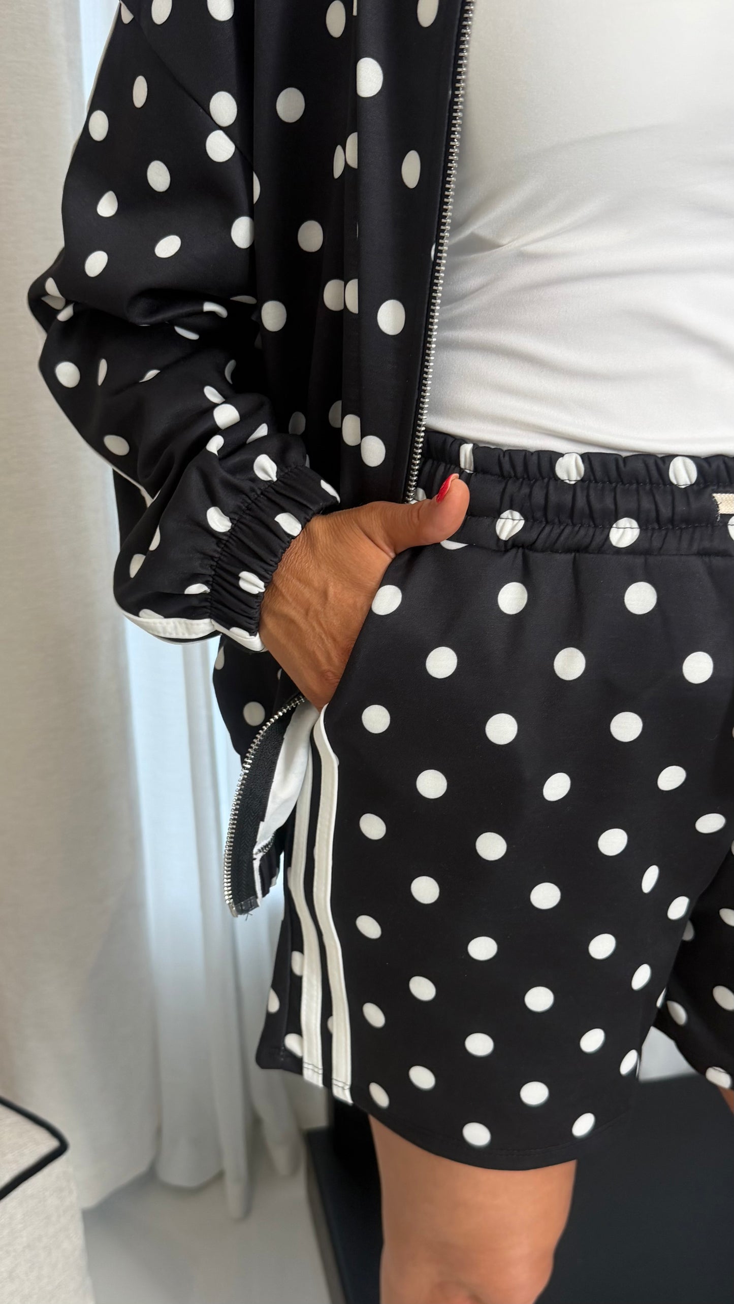 Alisha Black & White Polka Dot Shorts