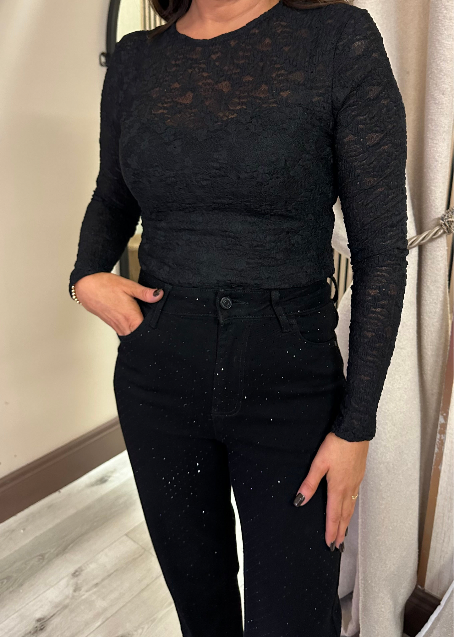 Black Lace Bodysuit