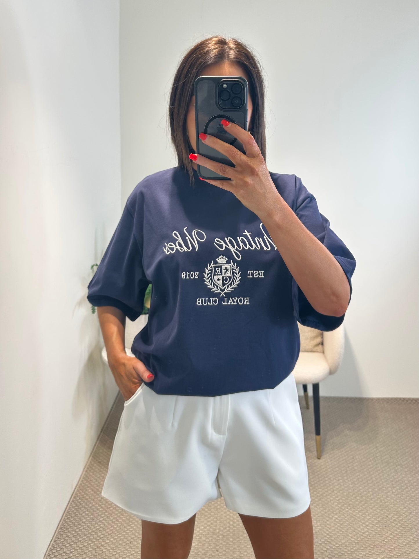 Navy Oversized T-Shirt
