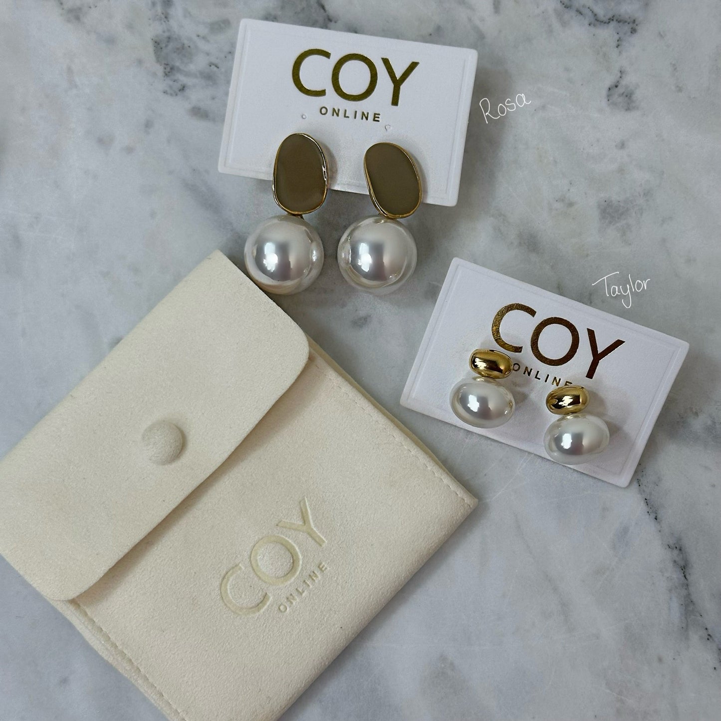 Taylor- Gold & Pearl Stud