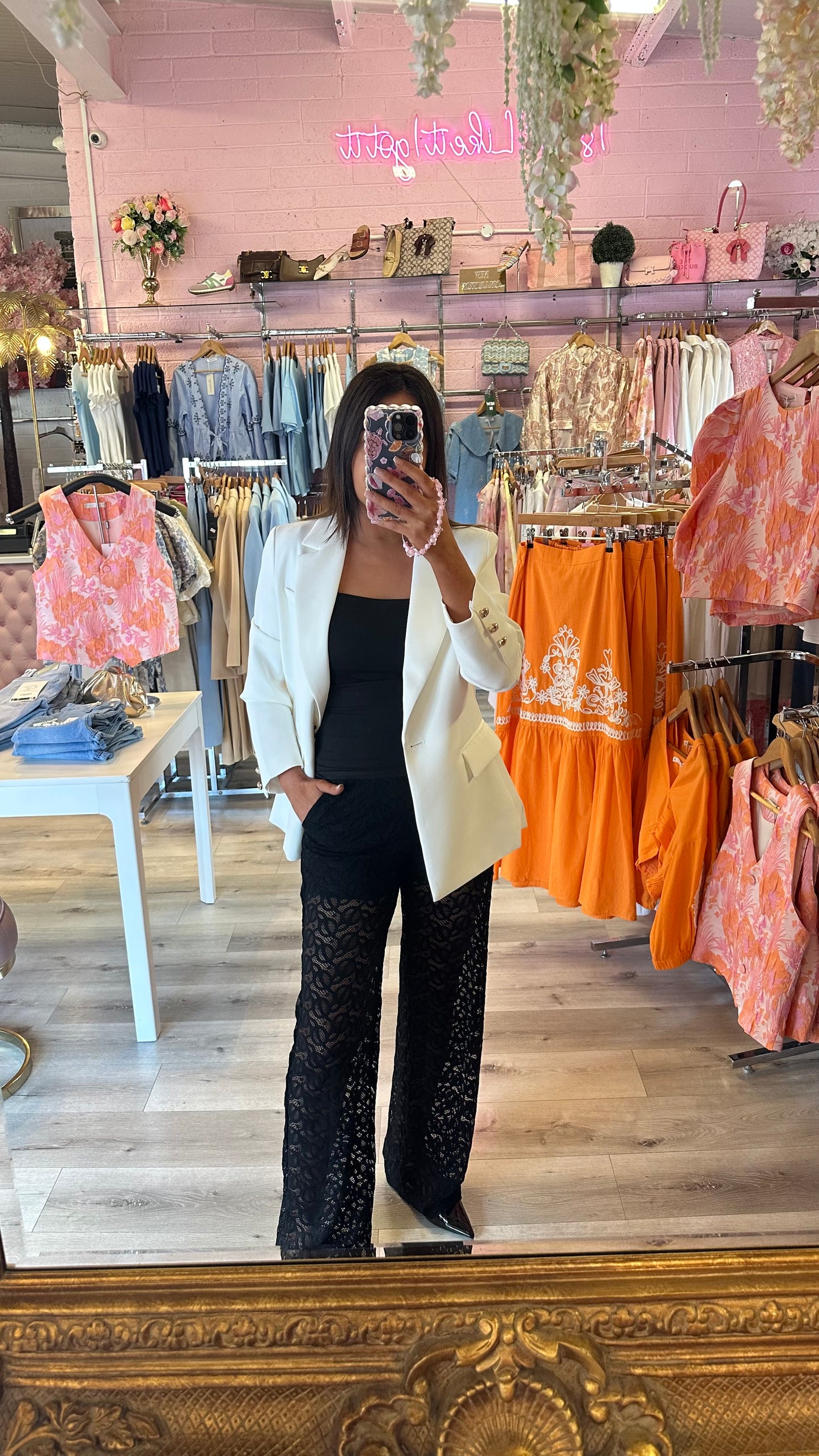 Black Lace Trousers