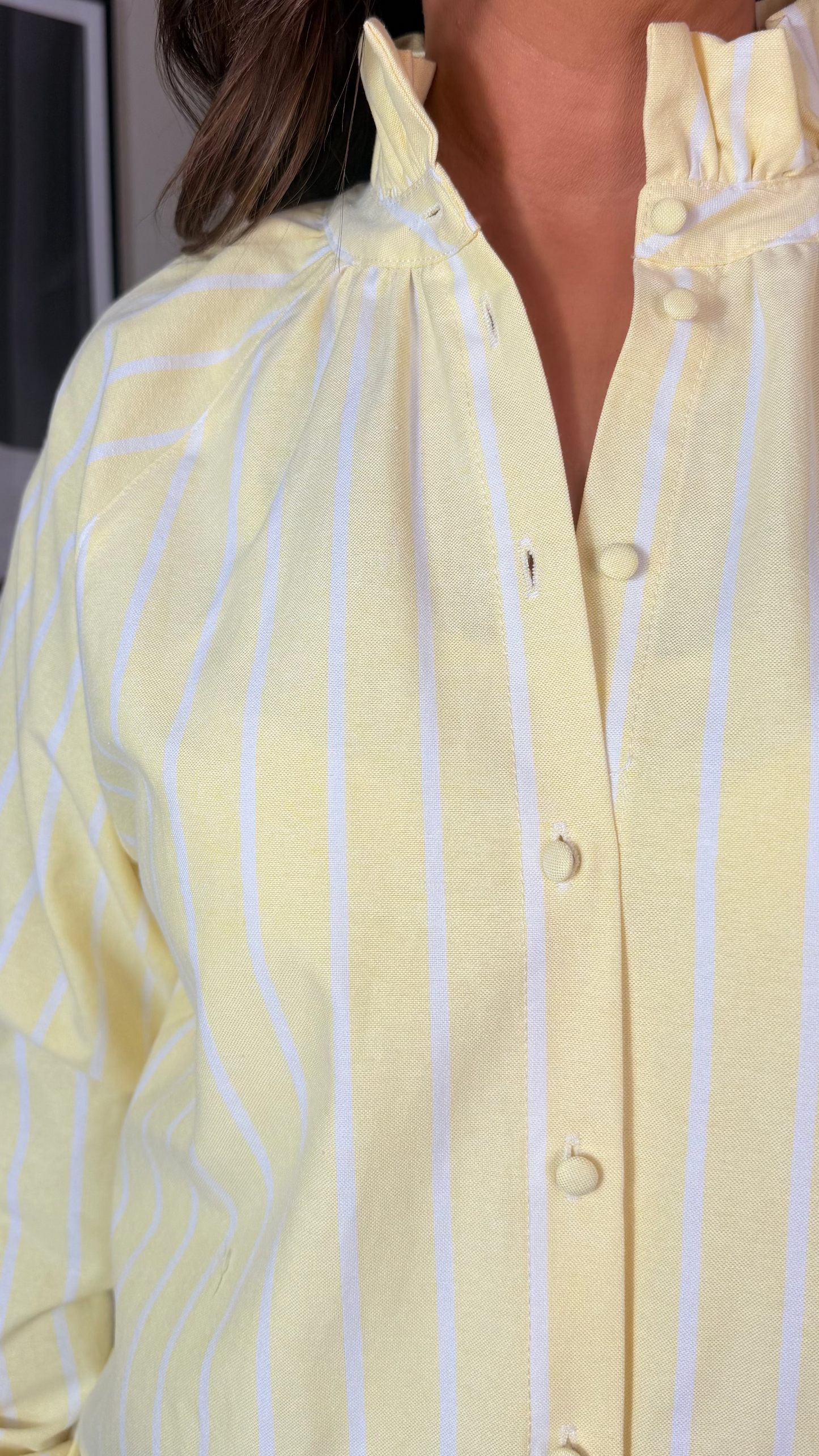 Lemon & White Striped Shirt