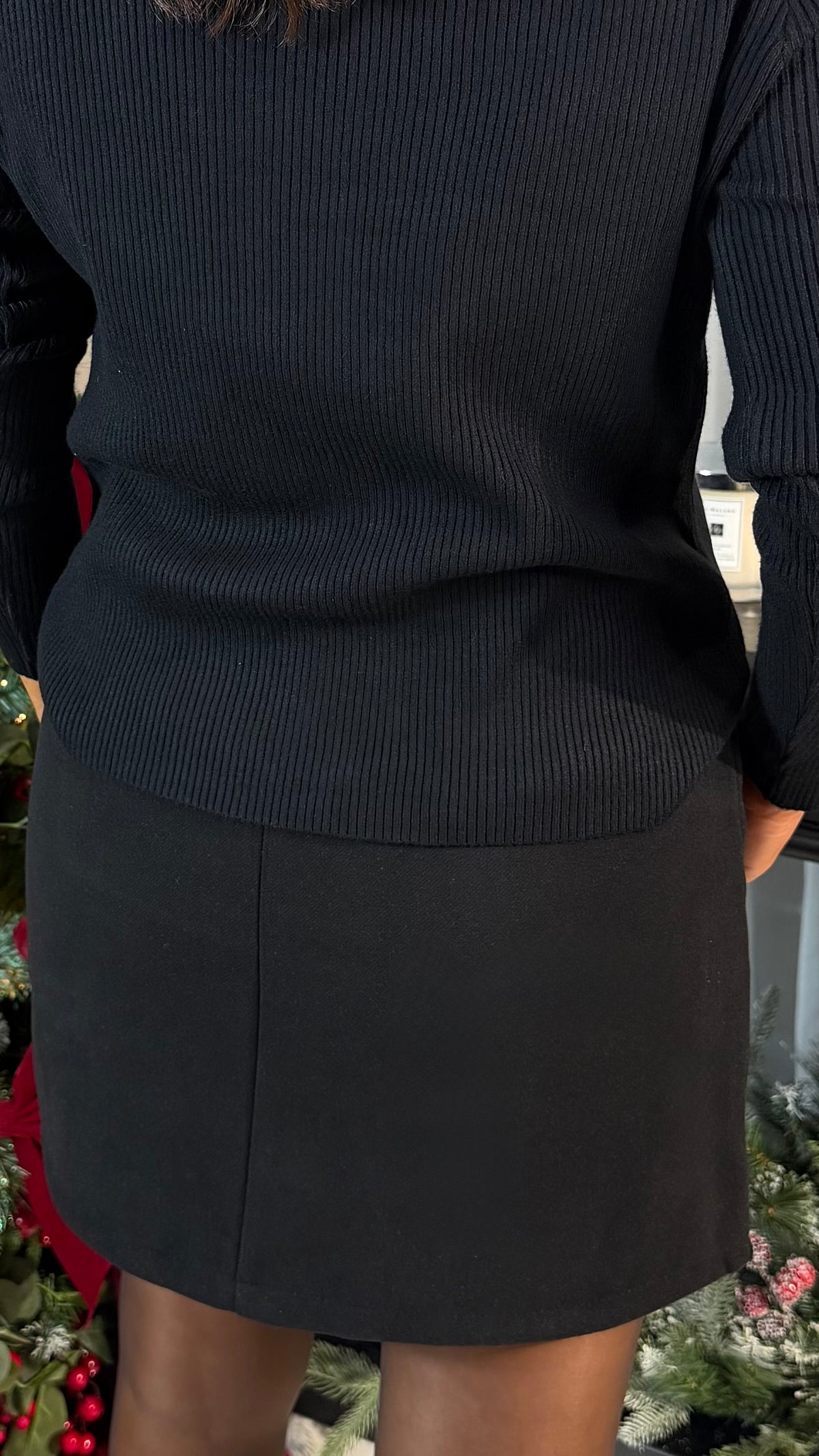 Black Belted Skort